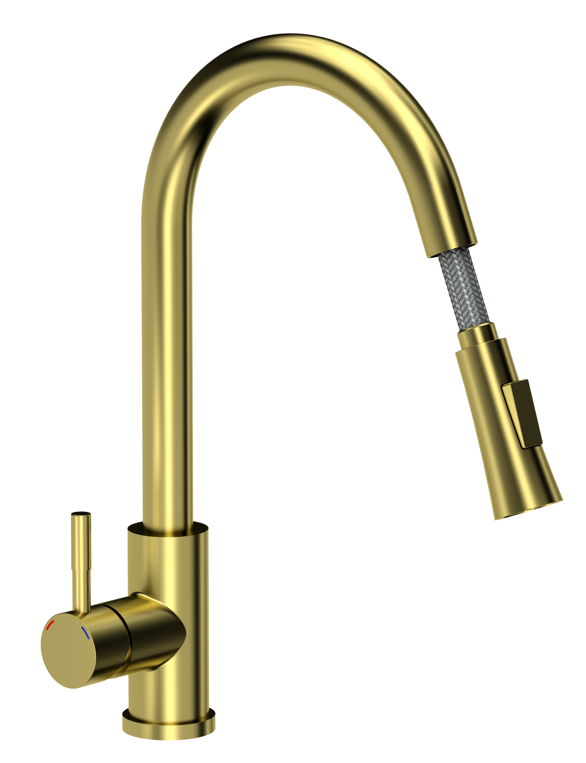 Bateria kuchenna z wyciąganą wylewką U 40 cm Erica Złota Quadron