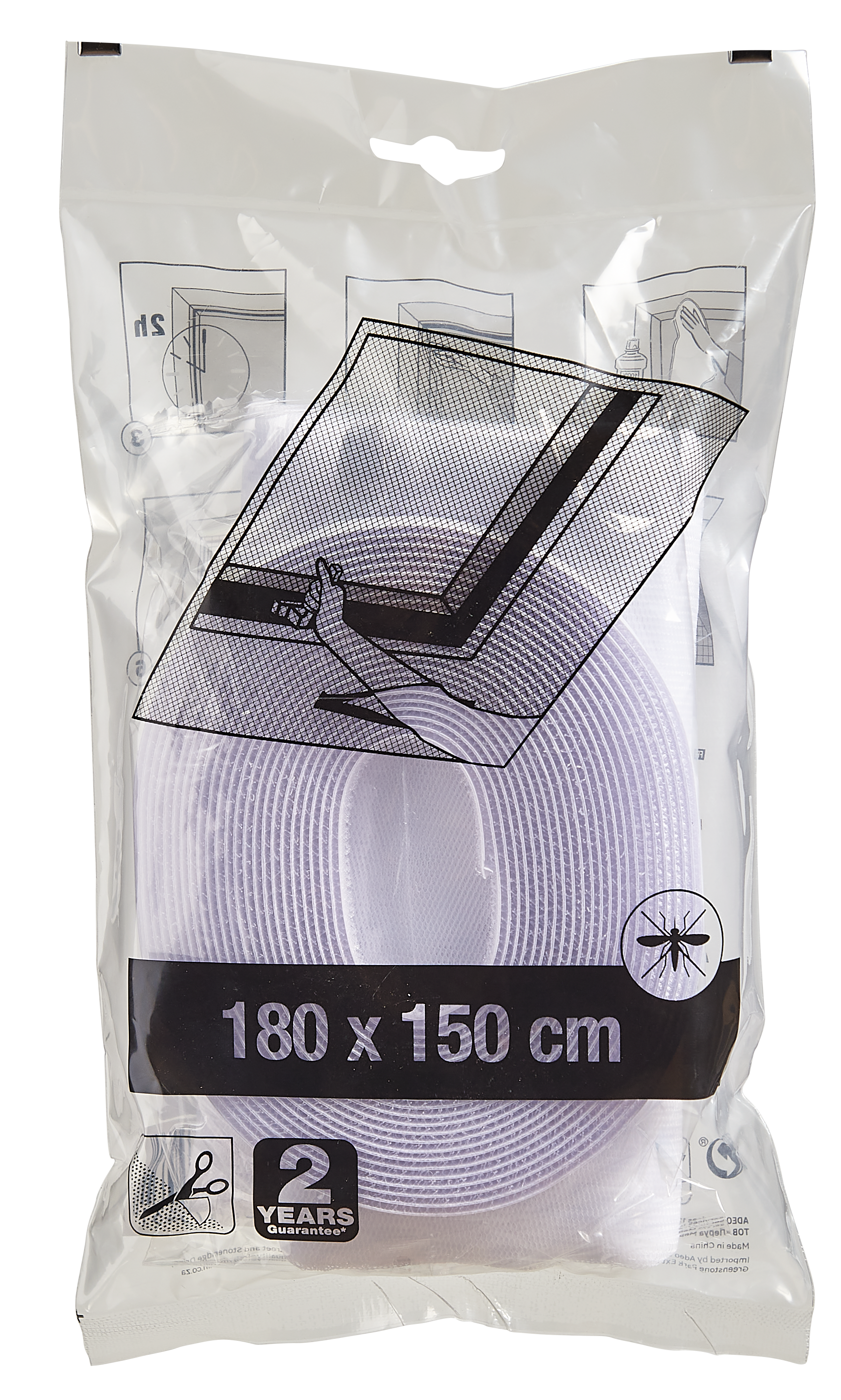 Moskitiera na okno dachowe 180 x150 cm Biała