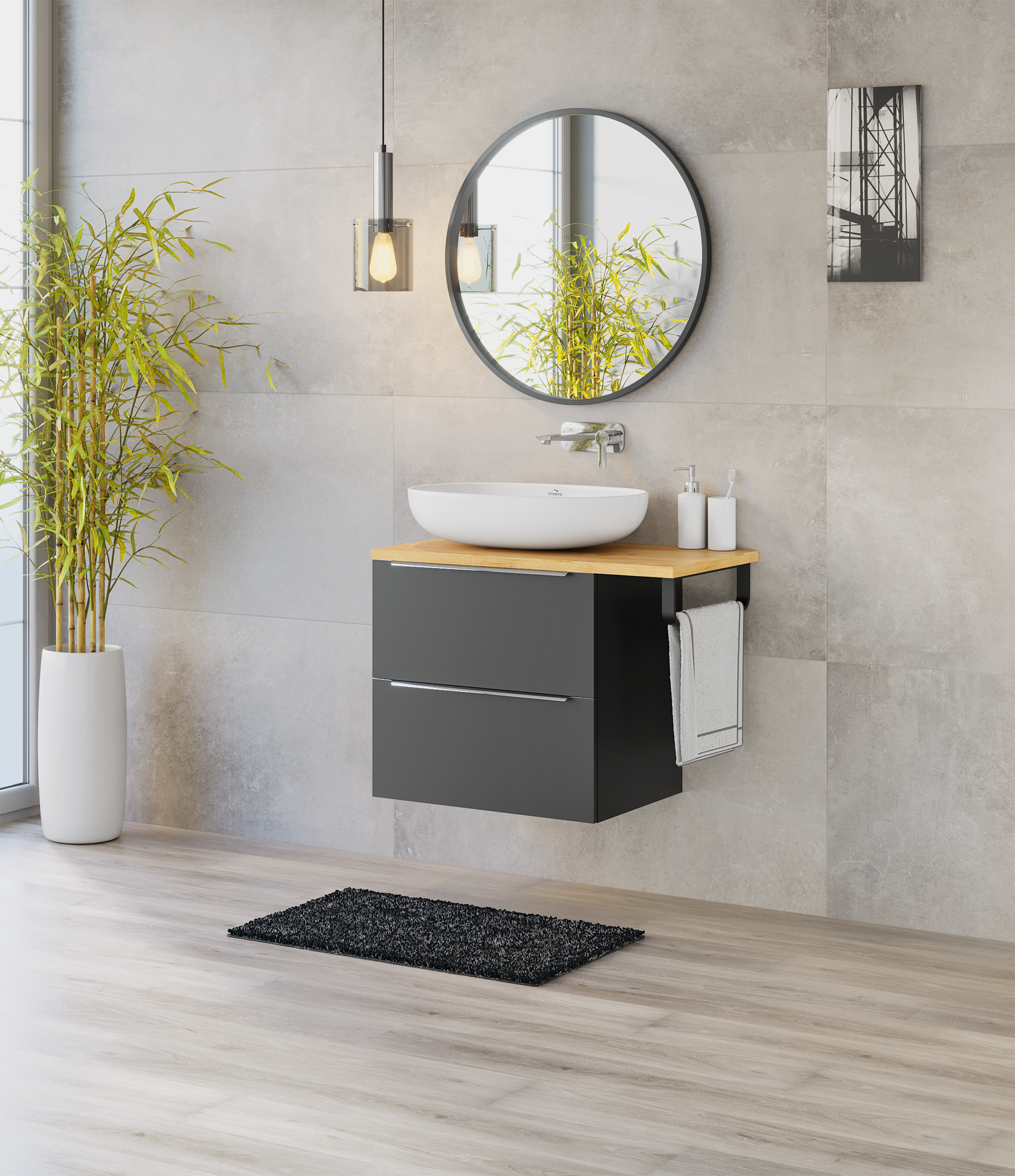 Lustro łazienkowe bez oświetlenia RUND 60 60 x 60 VENTI - 7