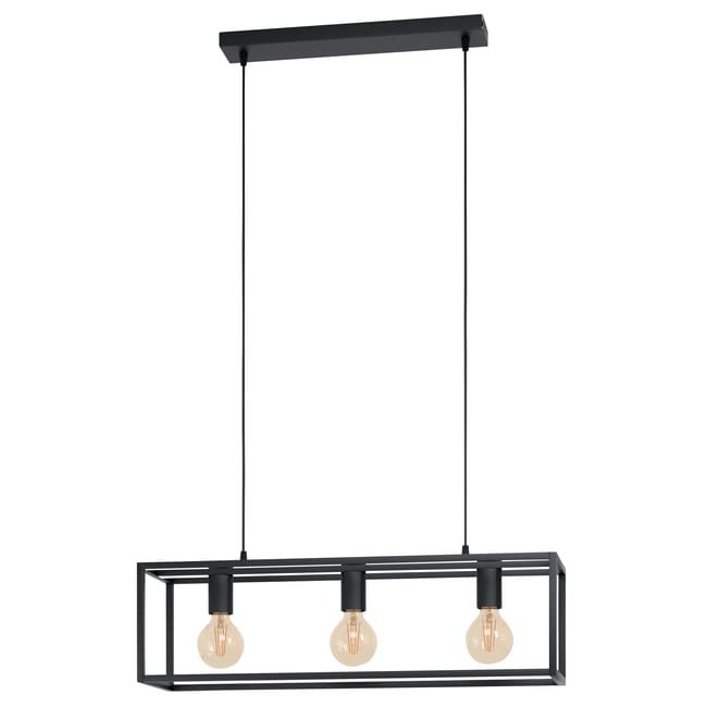 Leroymerlin Lampadario Design Eldrick nero 3x E27 INSPIRE