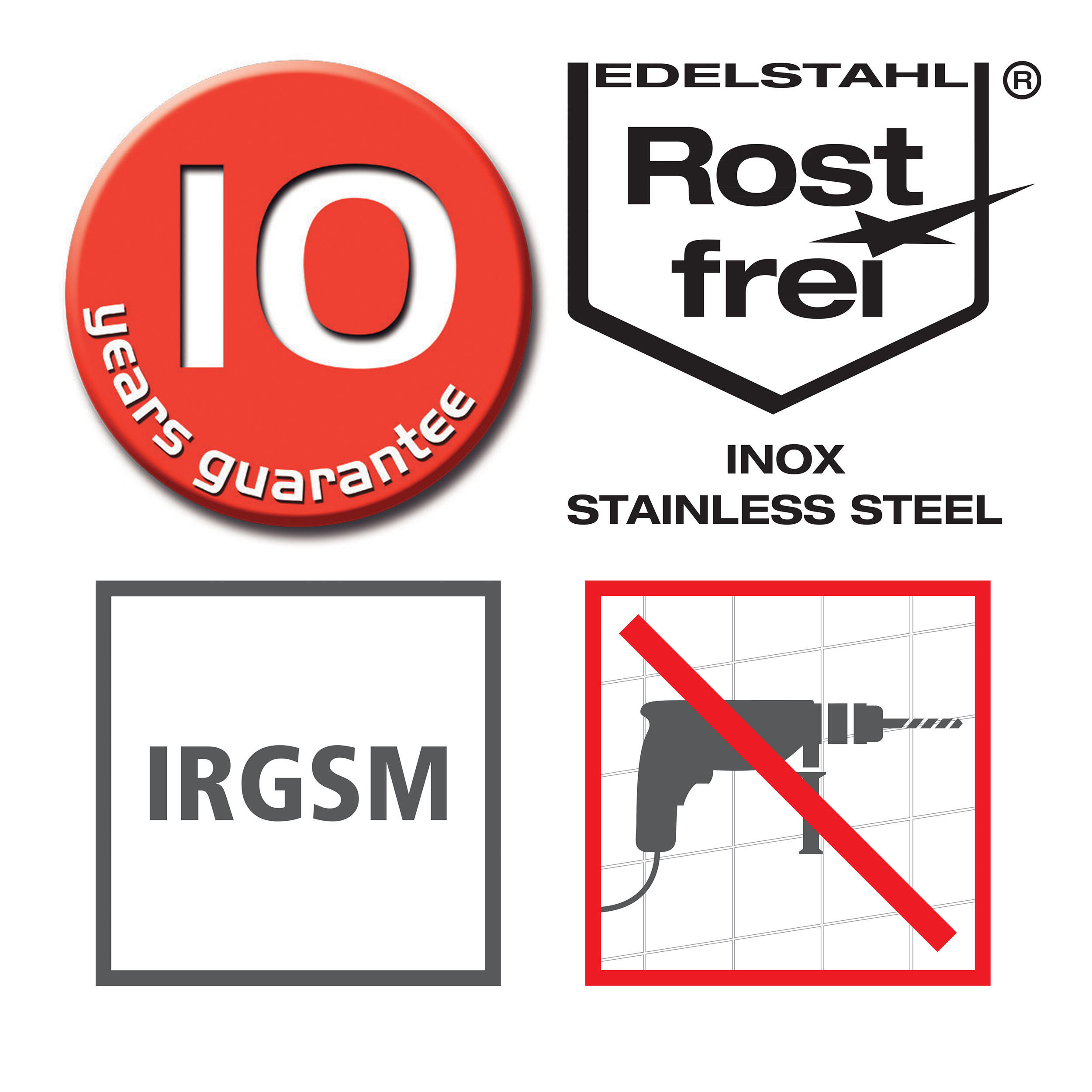 Gancio adesivo WENKO Appendiabiti doppio Orea lucido in inox  grigio 2 ganci H45 X L65 mm  portata max 10 Kg - 9
