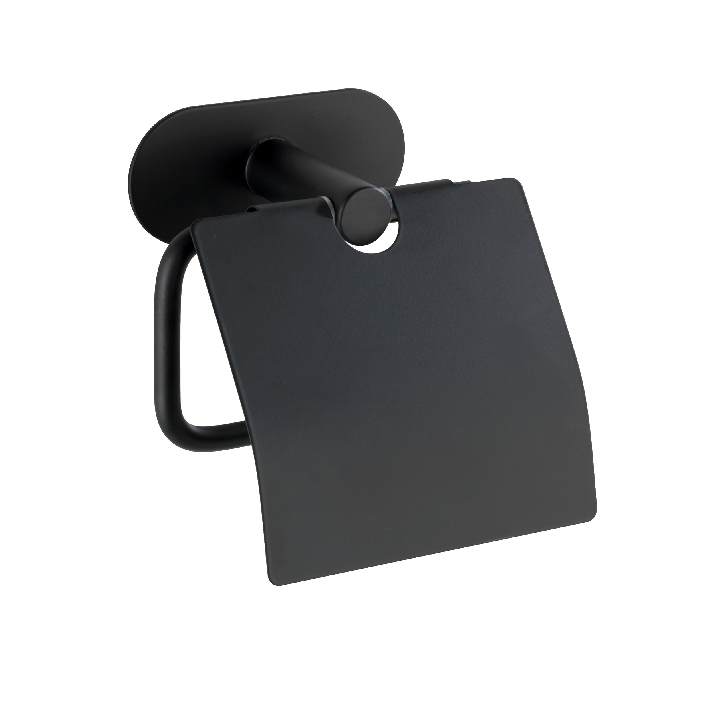 Portarrollos de papel higiénico Orea negro adheviso o para atornillar o ventosa, encolado - 3