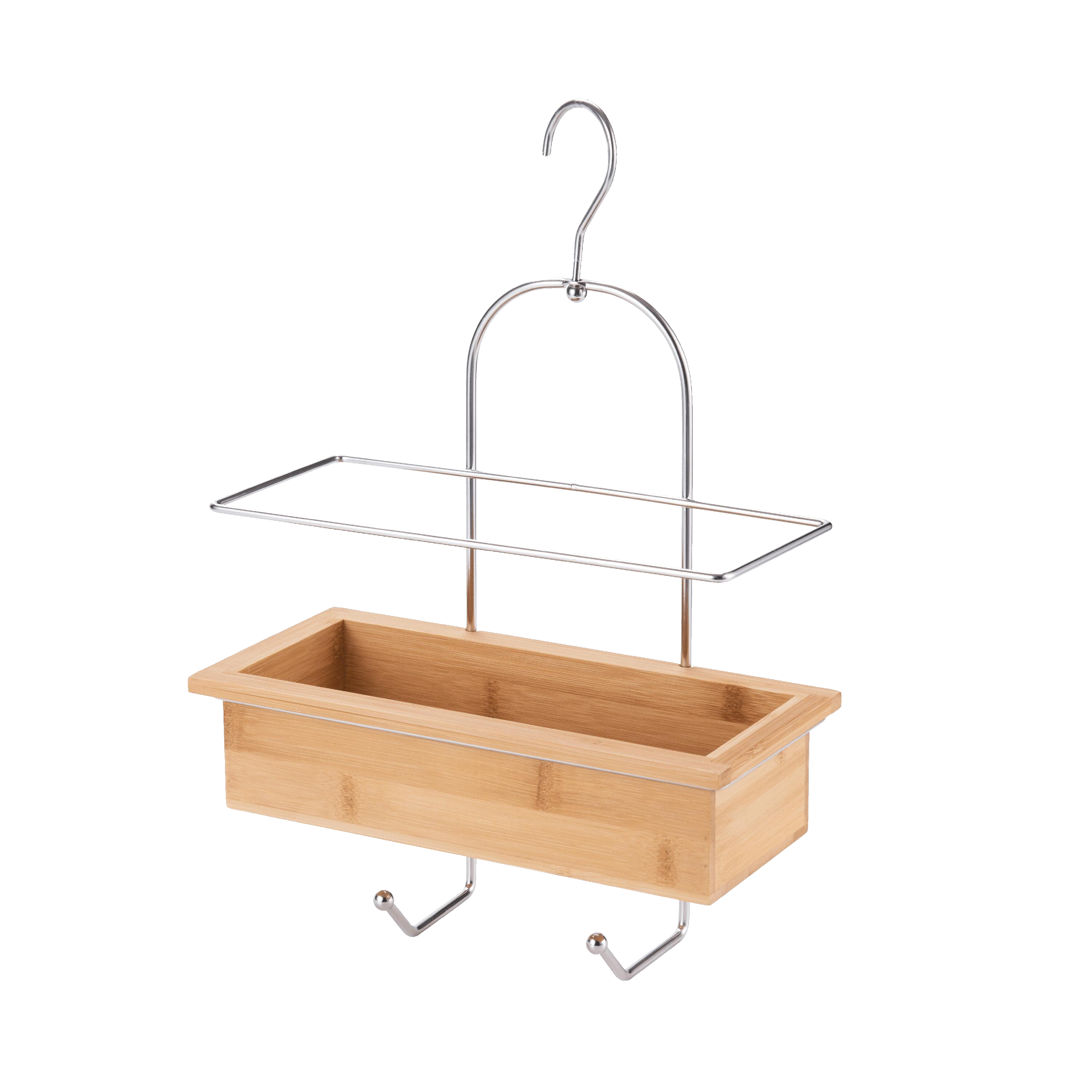 Organizador de ducha Bambú naranja / cobre con 1 altura 26x38x12 cm - 5