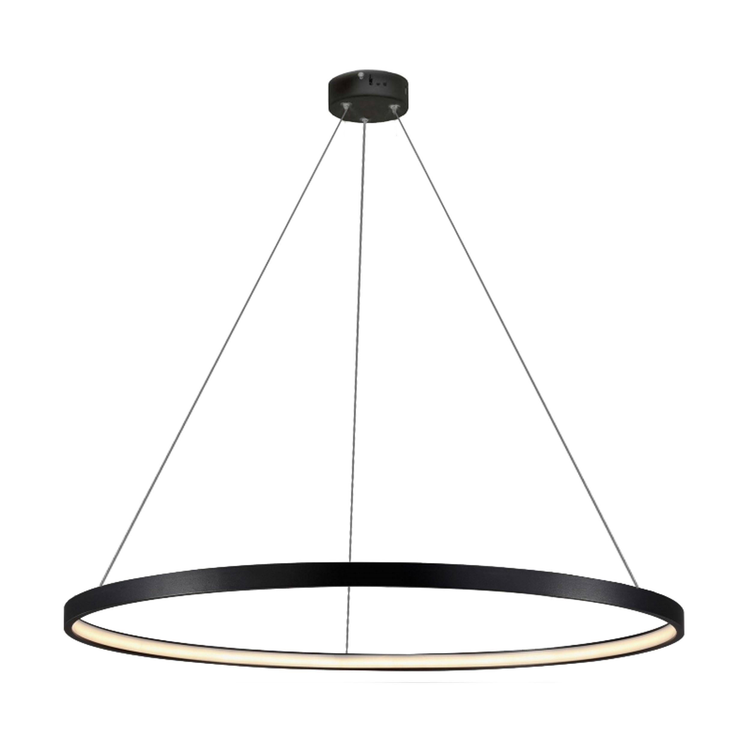 Lampa wisząca Ring śr. 40 cm czarna 1440 lm LED