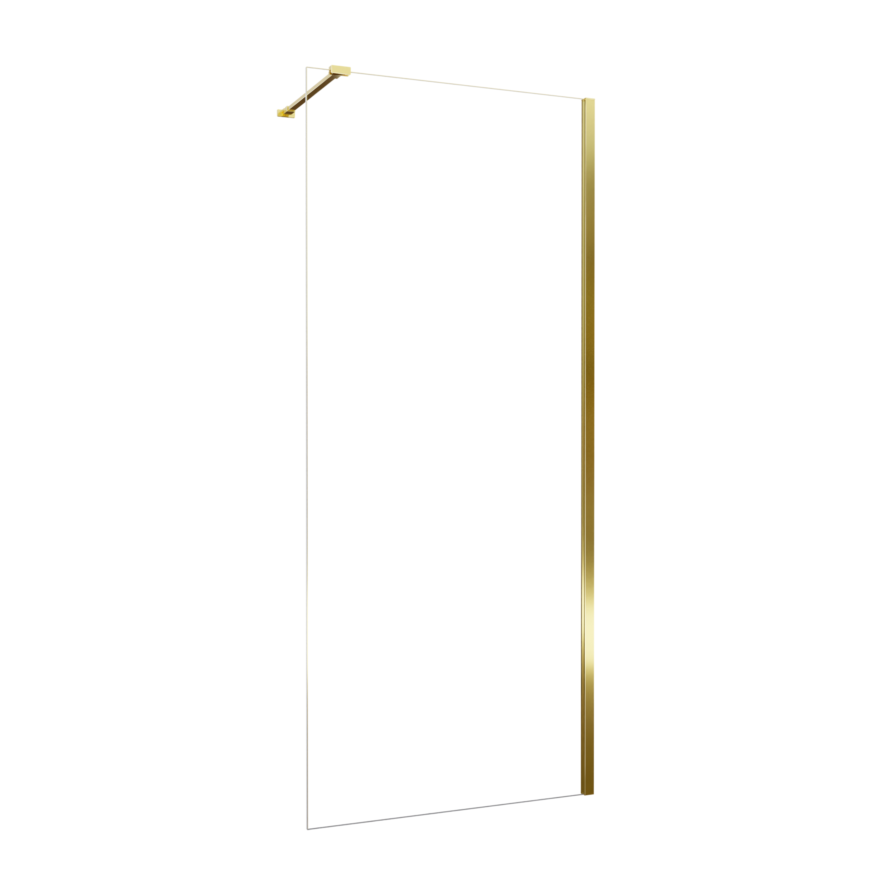 Kabina Walk-in Golden 100x200 transparentna profil złoty szczotkowany Wellneo