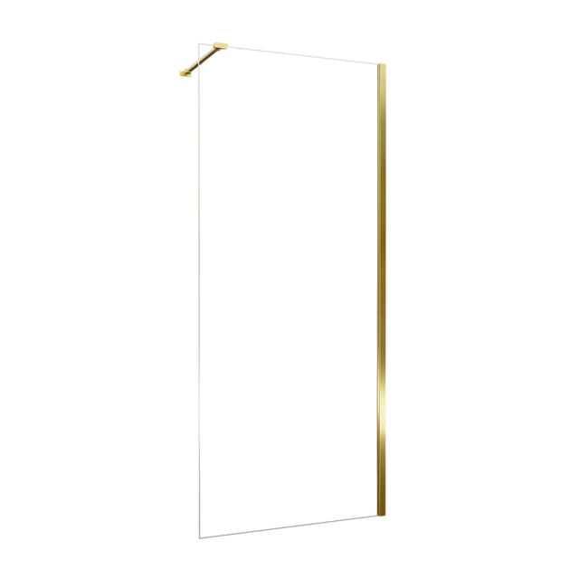 Kabina Walk-in Golden 120x200 transparentna profil złoty szczotkowany Wellneo