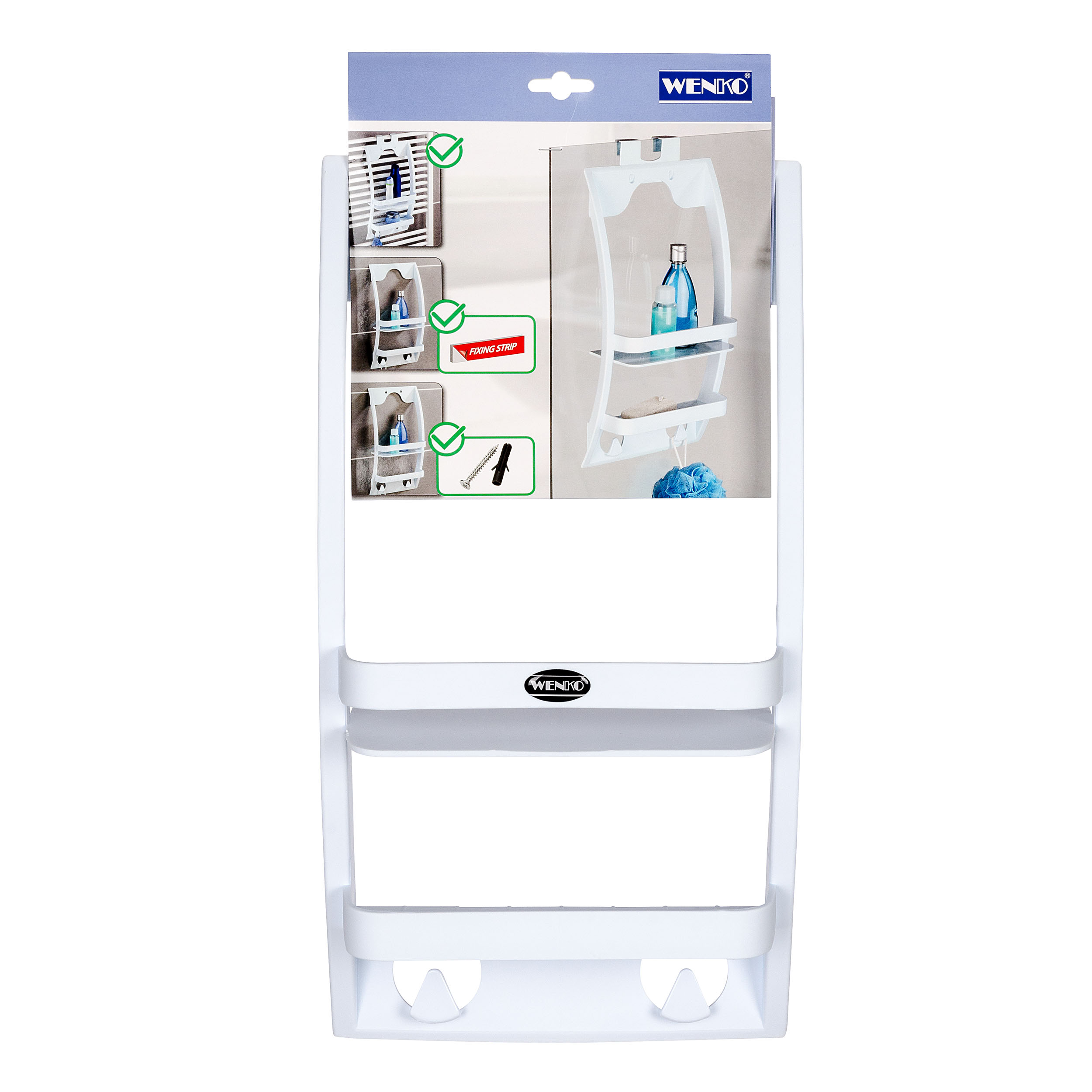 Organizador de ducha blanco 26x54.5x26 cm - 14