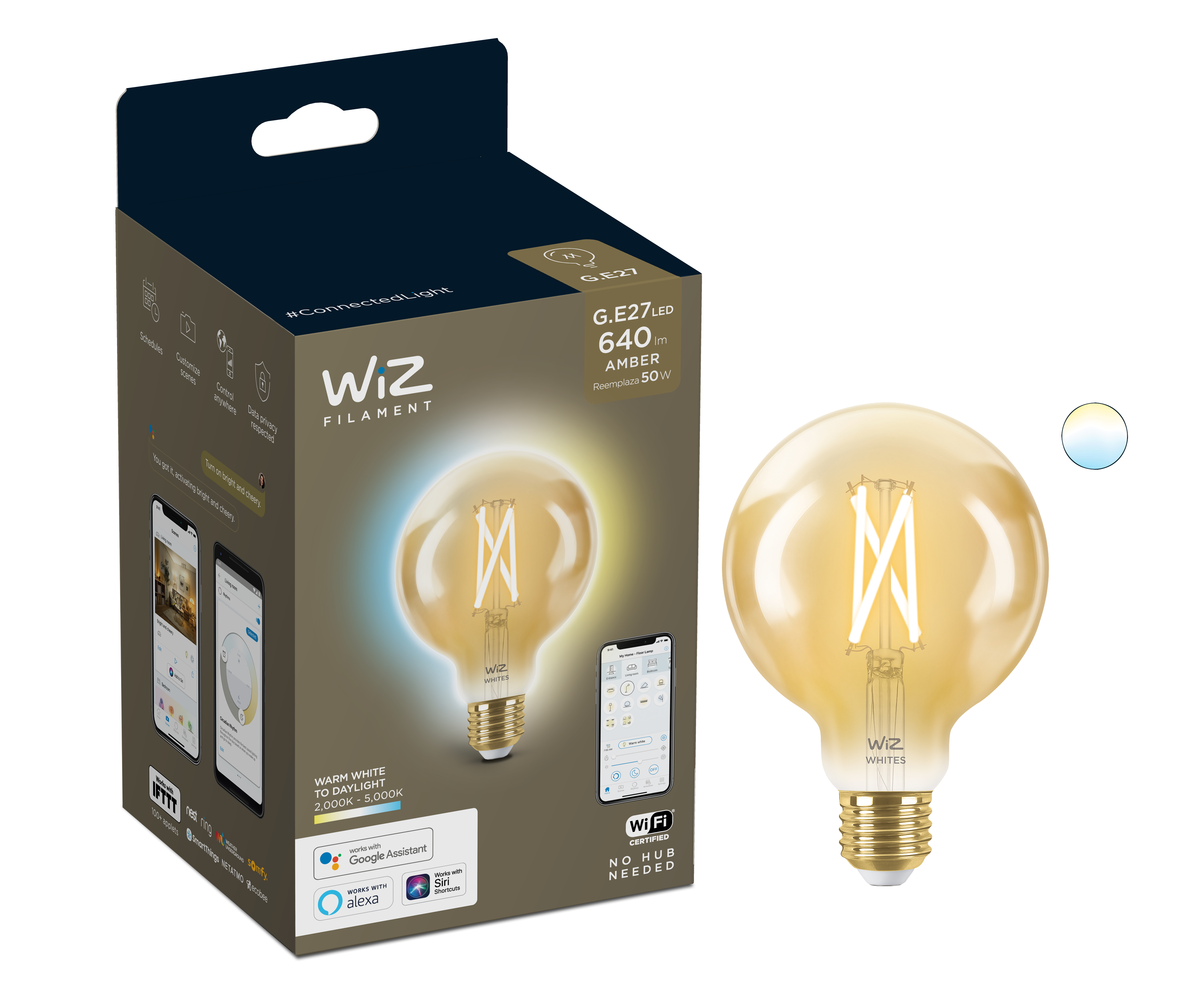 Żarówka Smart LED E27 6.7 W = 50 W 640 lm Wiz Smart lighting