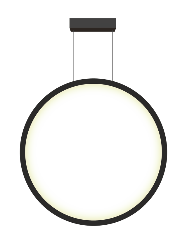 Lampa wisząca Mirror czarna 90 cm 3000 lm LED Light Prestige