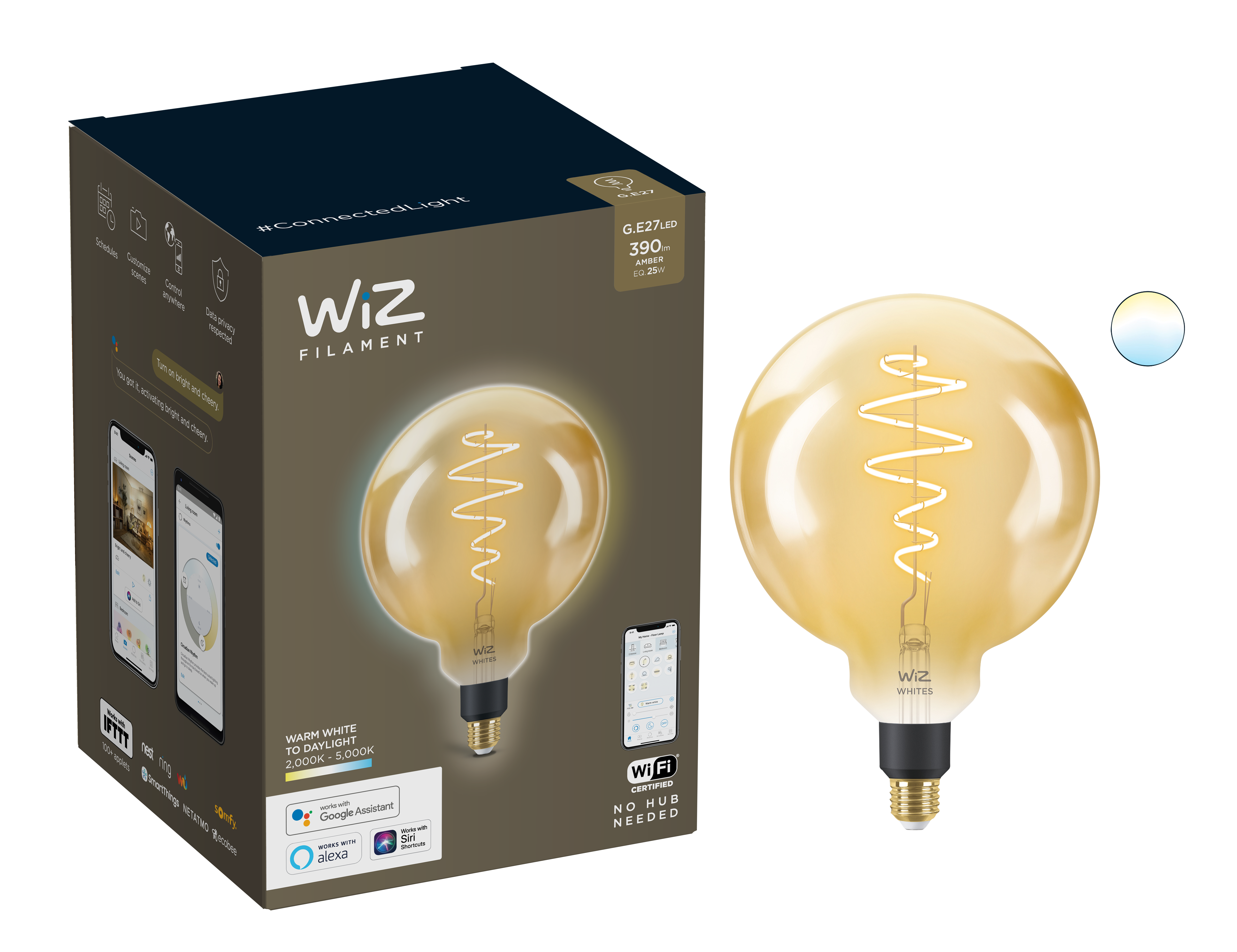 Żarówka Smart LED E27 6.5 W = 25 W 390 lm Wiz Smart lighting