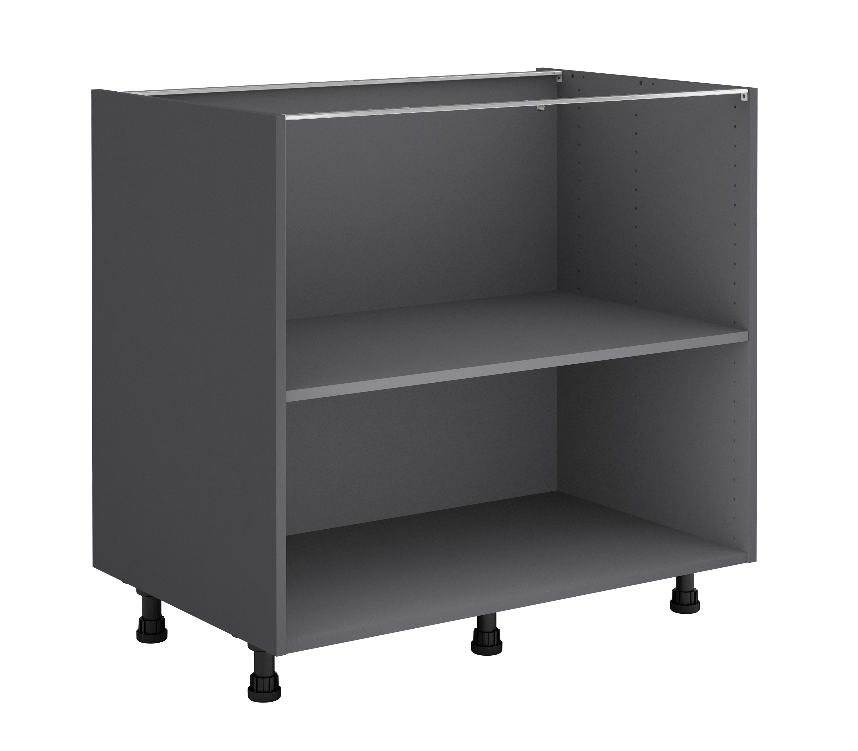 Mueble bajo de cocina gris delinia id h76.8 x l90 x p58 cm