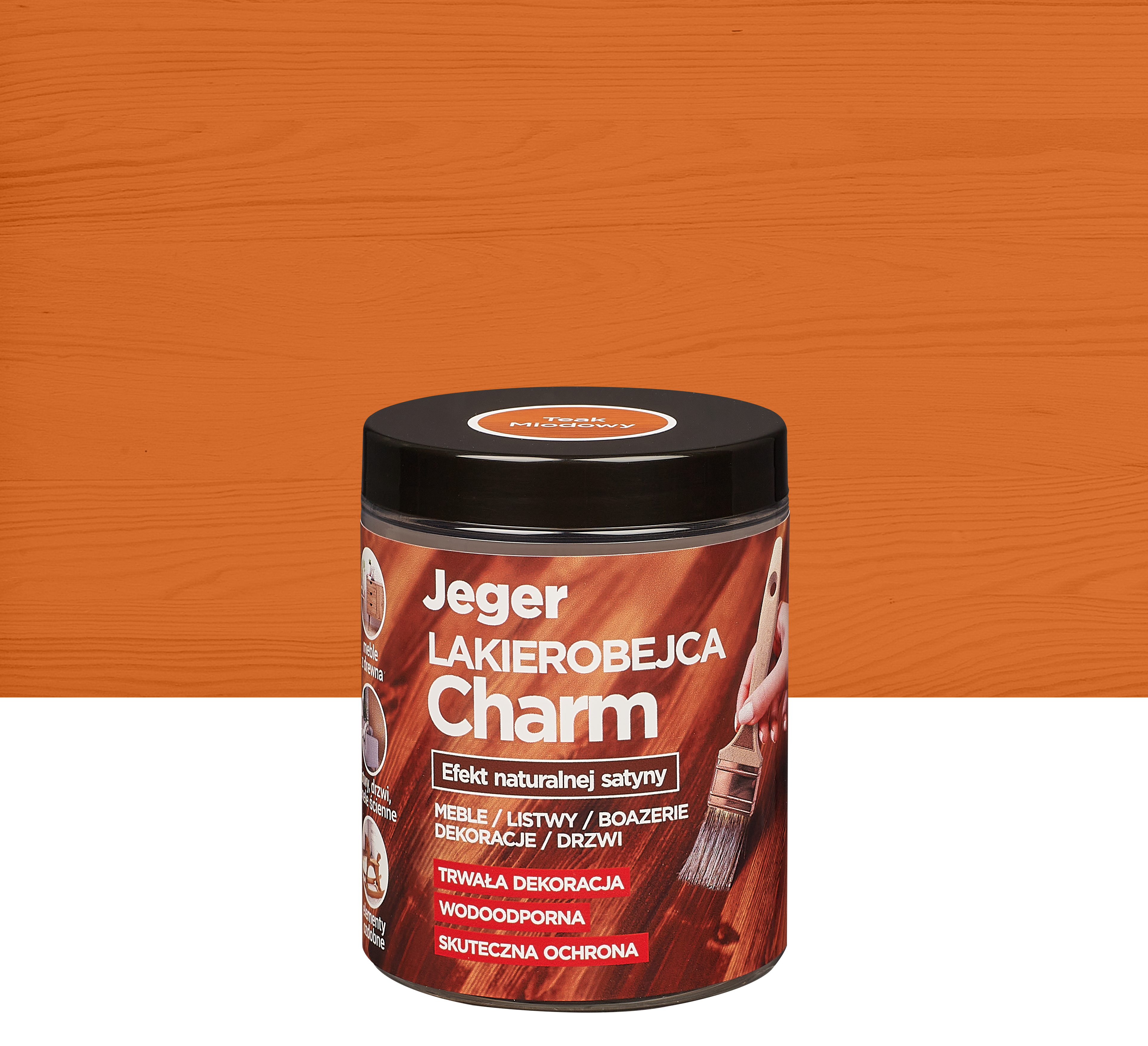 Lakierobejca Charm 0.2 l Teak miodowy Jeger
