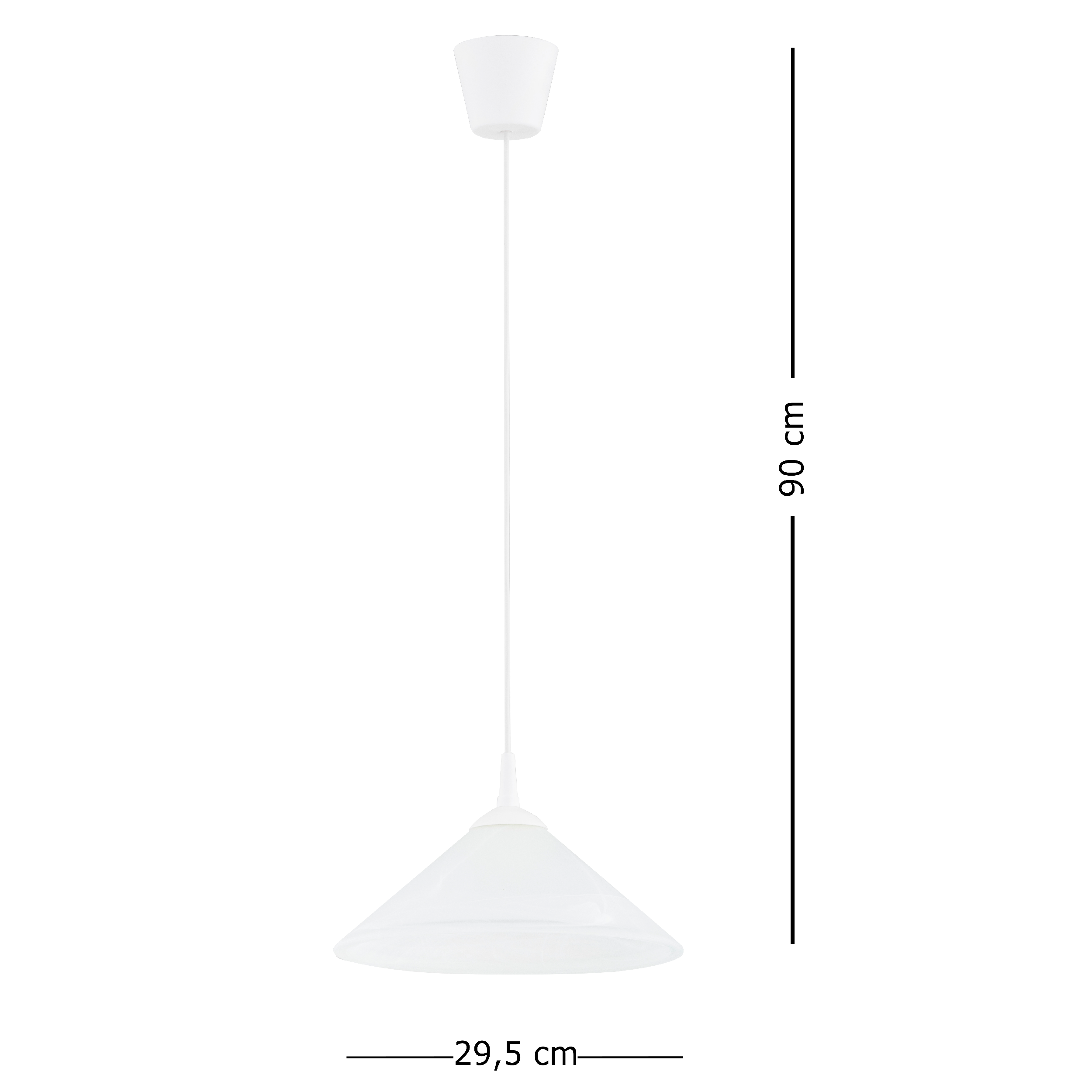 Lampa wisząca Chińczyk biała E27 Alfa - 4