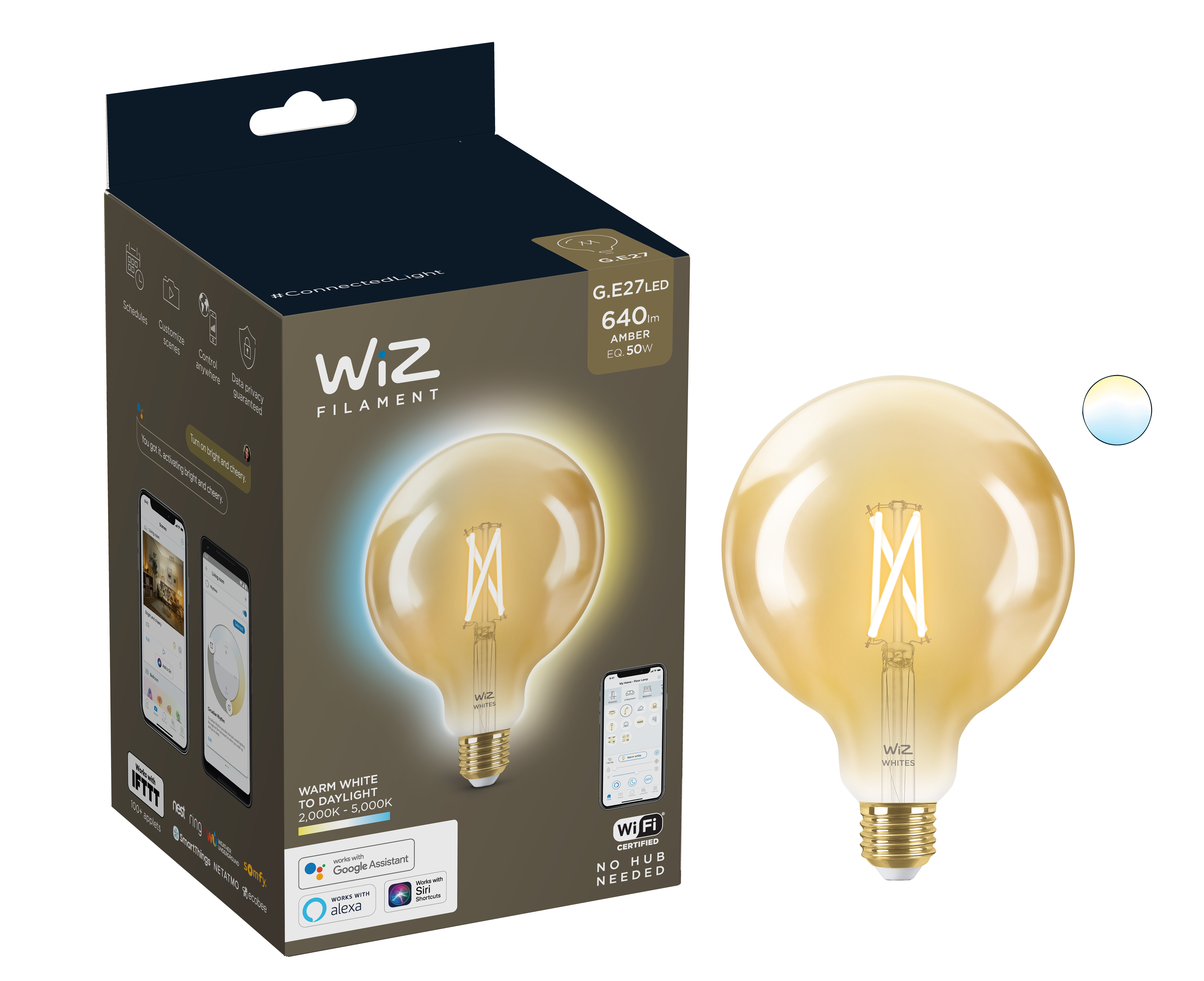 Żarówka Smart LED E27 6.7 W = 50 W 640 lm Wiz Smart lighting
