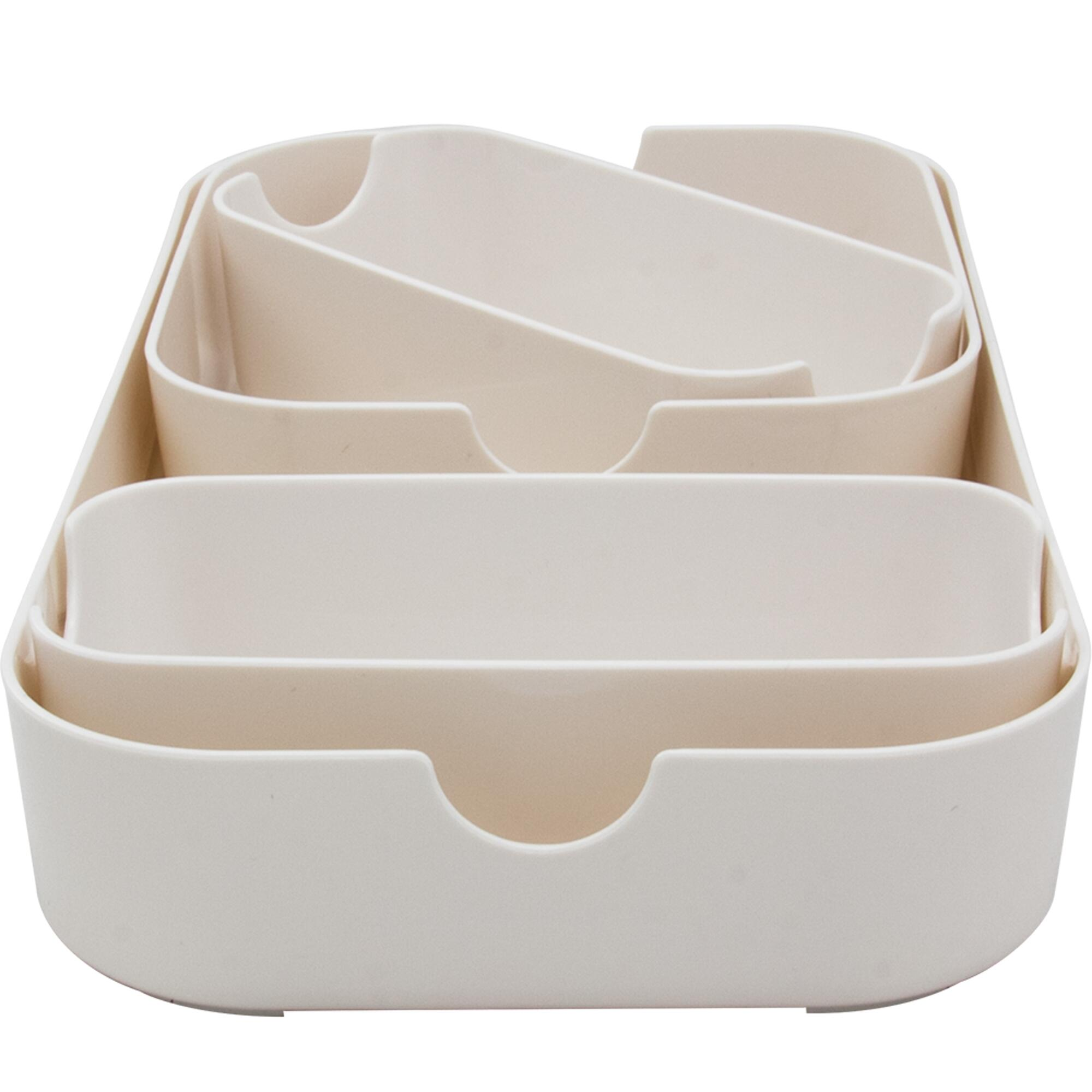 Set de 4 organizadores de almacenamiento blanco remix 16.3x16.3x5.3cm