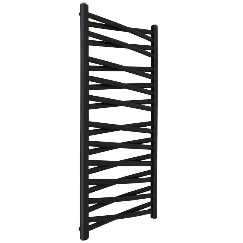 Grzejnik ŁEZKA 3DX 120.5x44 cm Czarny 483W Roz 40cm 10 Bar REGNIS