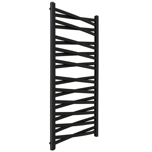 Grzejnik ŁEZKA 3DX 120.5x54 cm Czarny 627W Roz 50cm 10 Bar REGNIS