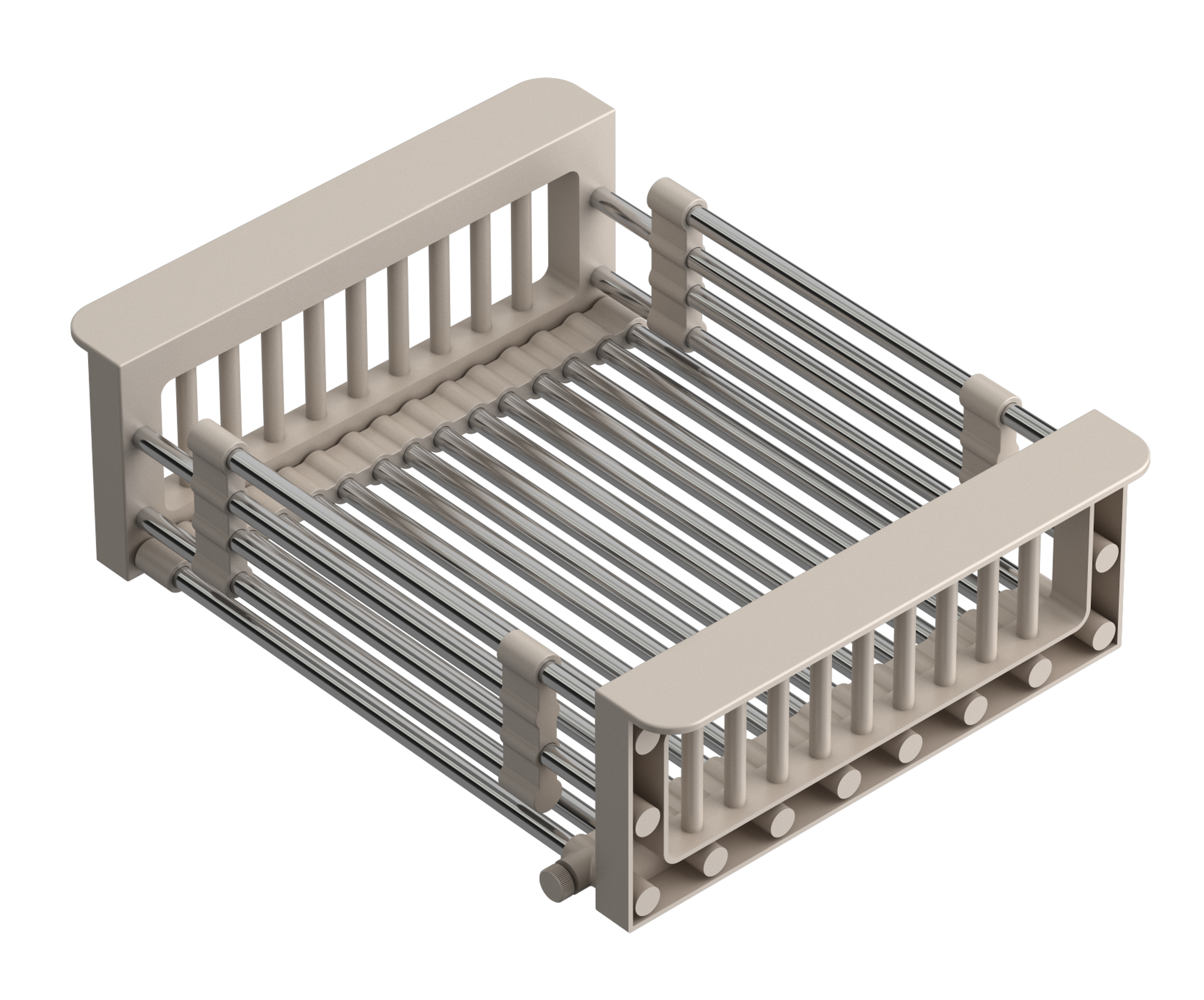 Ociekarka do zlewozmywaka rozsuwana 25 x 30 - 44 cm beżowa Quadron