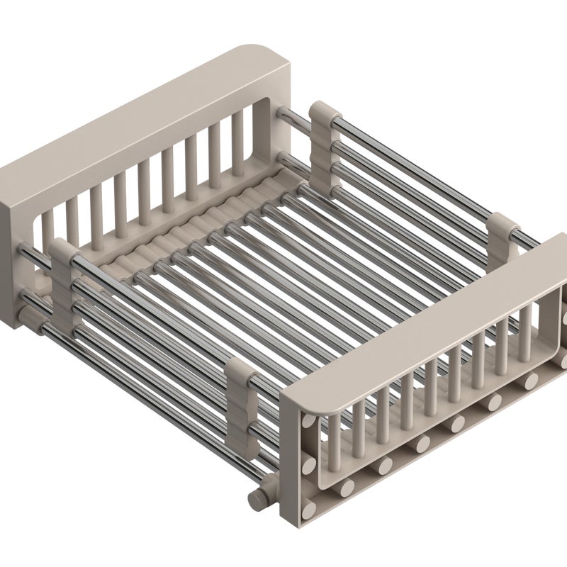 Ociekarka do zlewozmywaka rozsuwana 25 x 30 - 44 cm beżowa Quadron