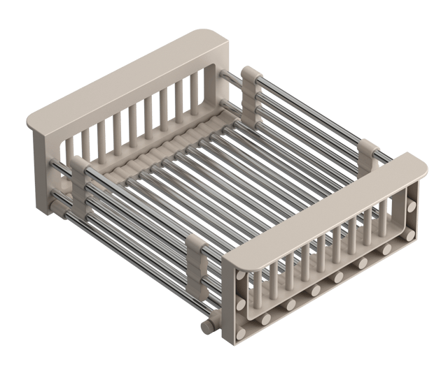 Ociekarka do zlewozmywaka rozsuwana 25 x 30 - 44 cm beżowa Quadron