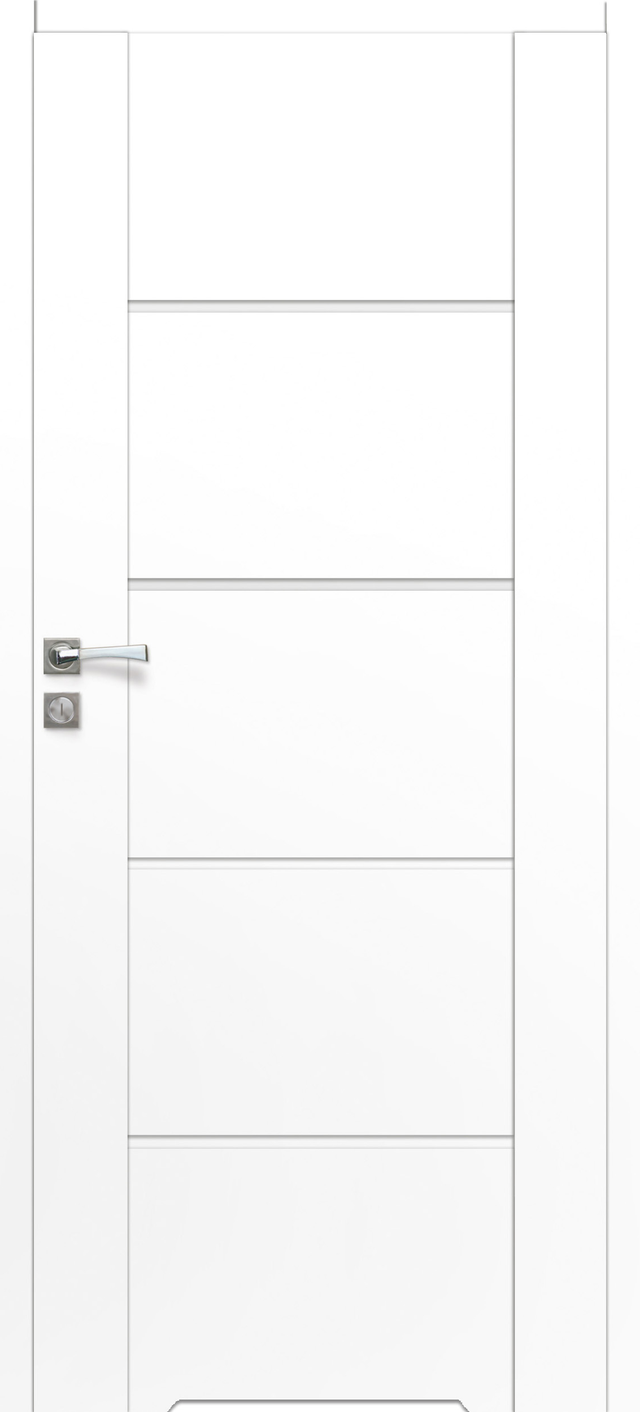 Drzwi wewnętrzne bezprzylgowe łazienkowe z podcięciem wentylacyjnym Malibu White 80 Prawe Artens