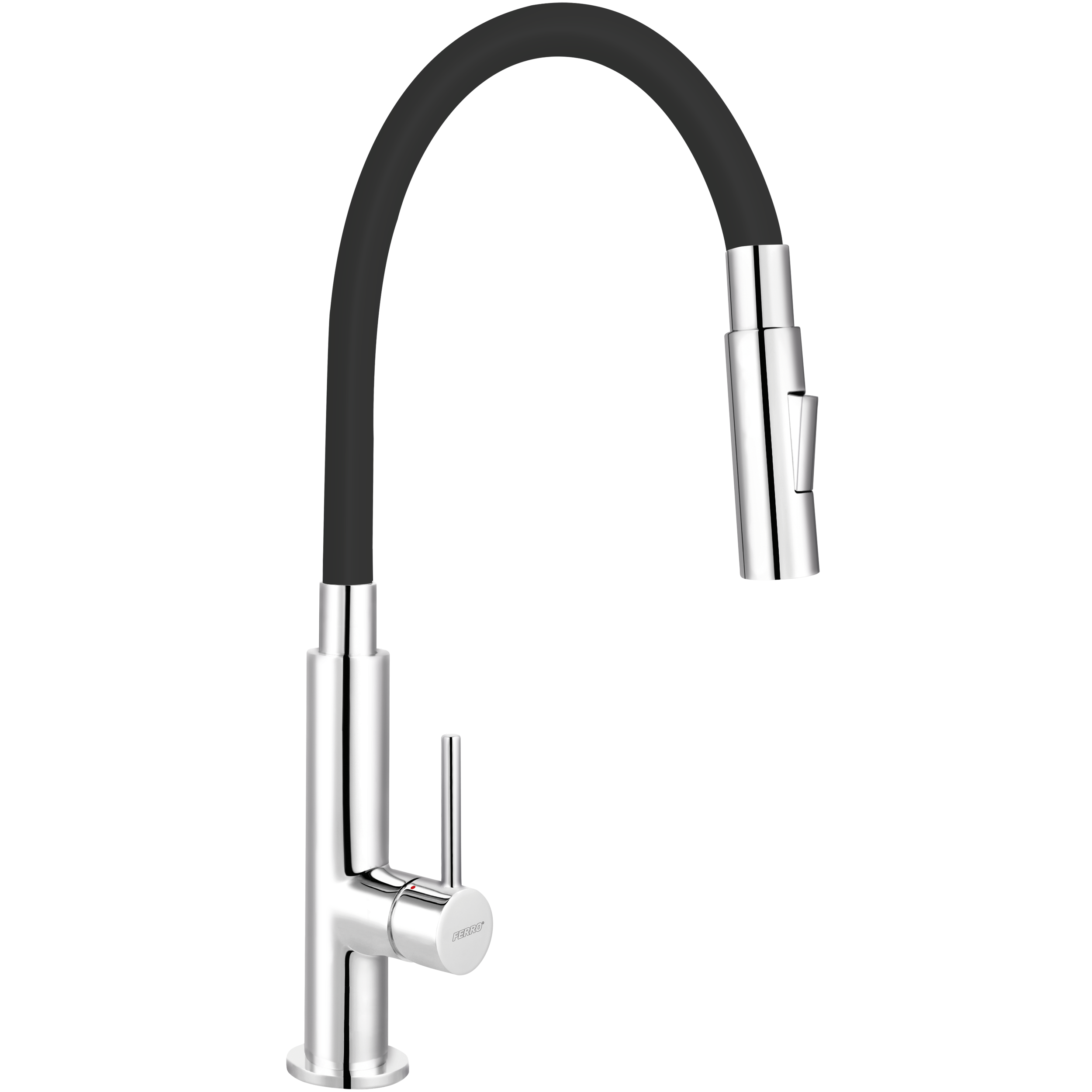 Bateria kuchenna z elastyczna wylewką U 34 cm Fitness Slim 2FUN Czarna Ferro