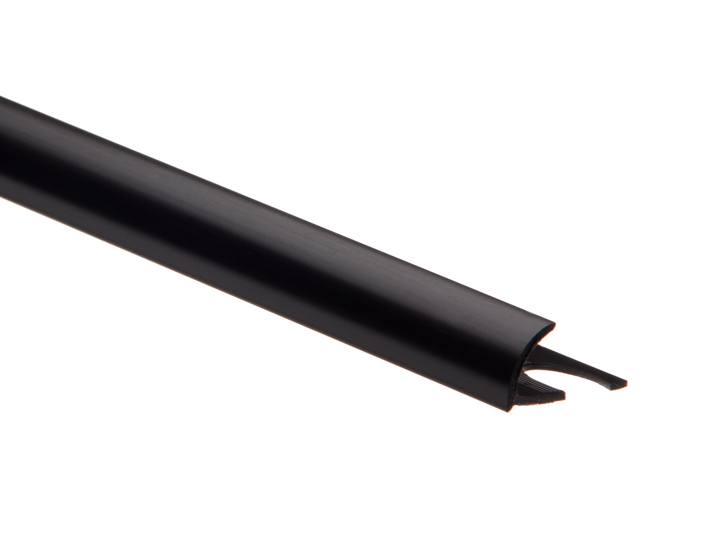 Profil do glazury zewnętrzny półokrągły PVC 12 mm / 2.5 m Czarny Standers