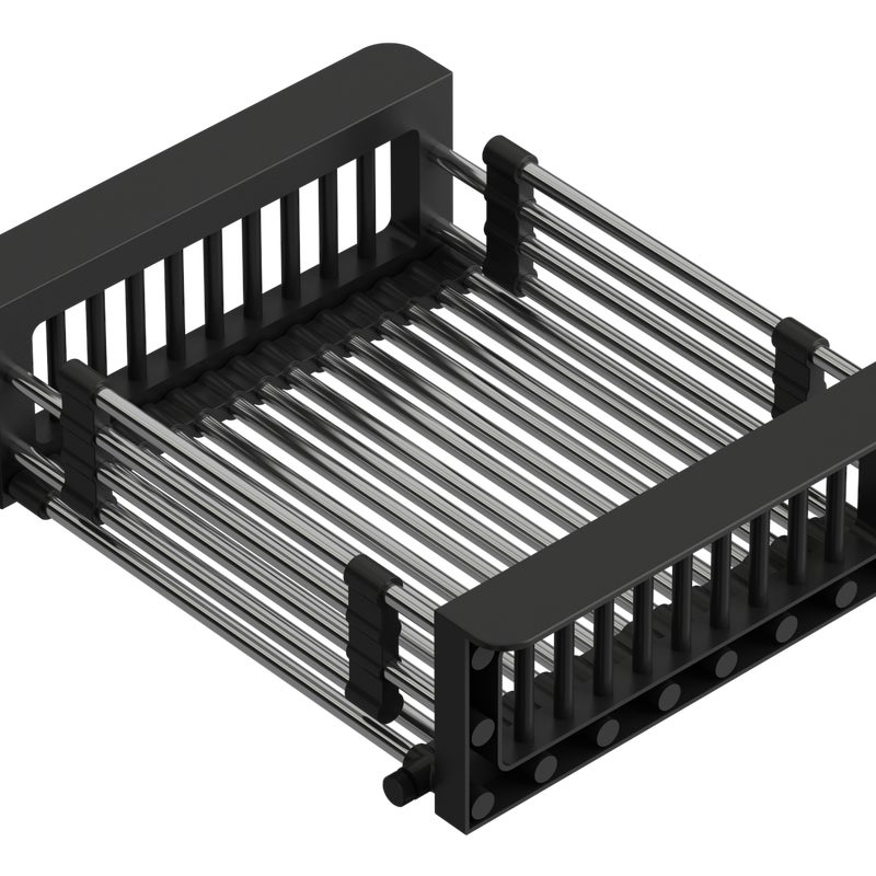 Ociekarka do zlewozmywaka rozsuwana 25 x 30 - 44 cm czarna Quadron