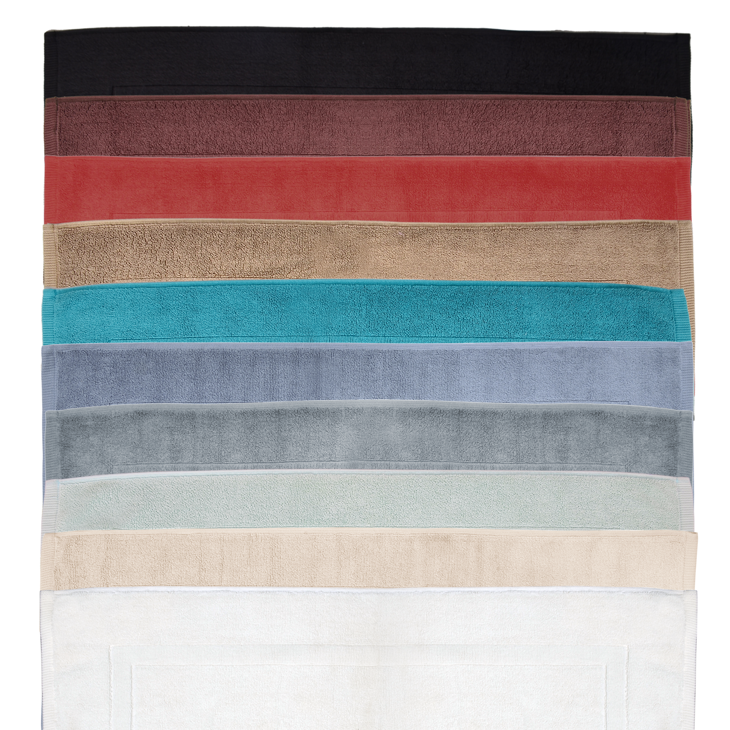 Alfombra de baño rectangular Terry 50x80 cm negro - 12