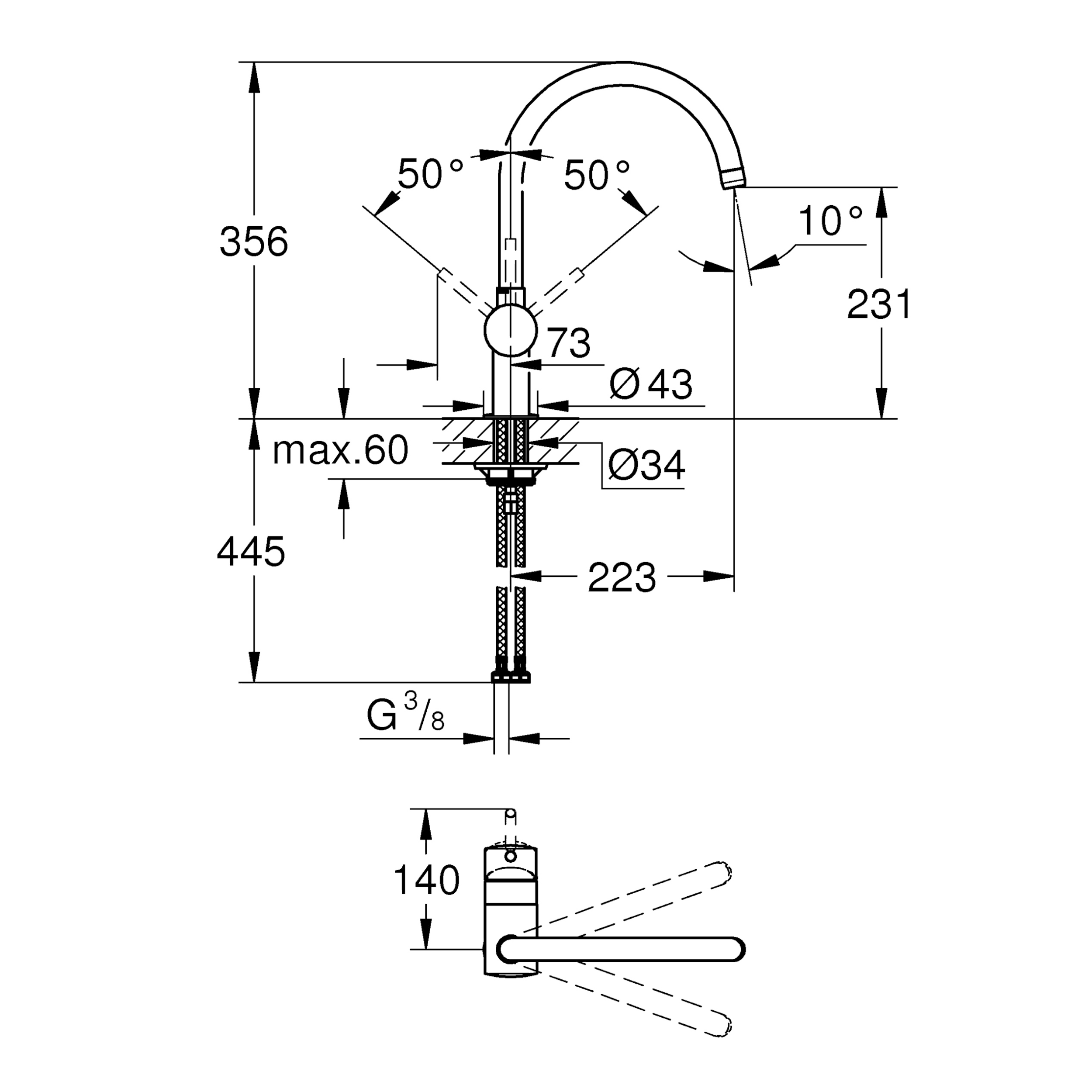 Bateria kuchenna Minta Ohm Grohe - 3