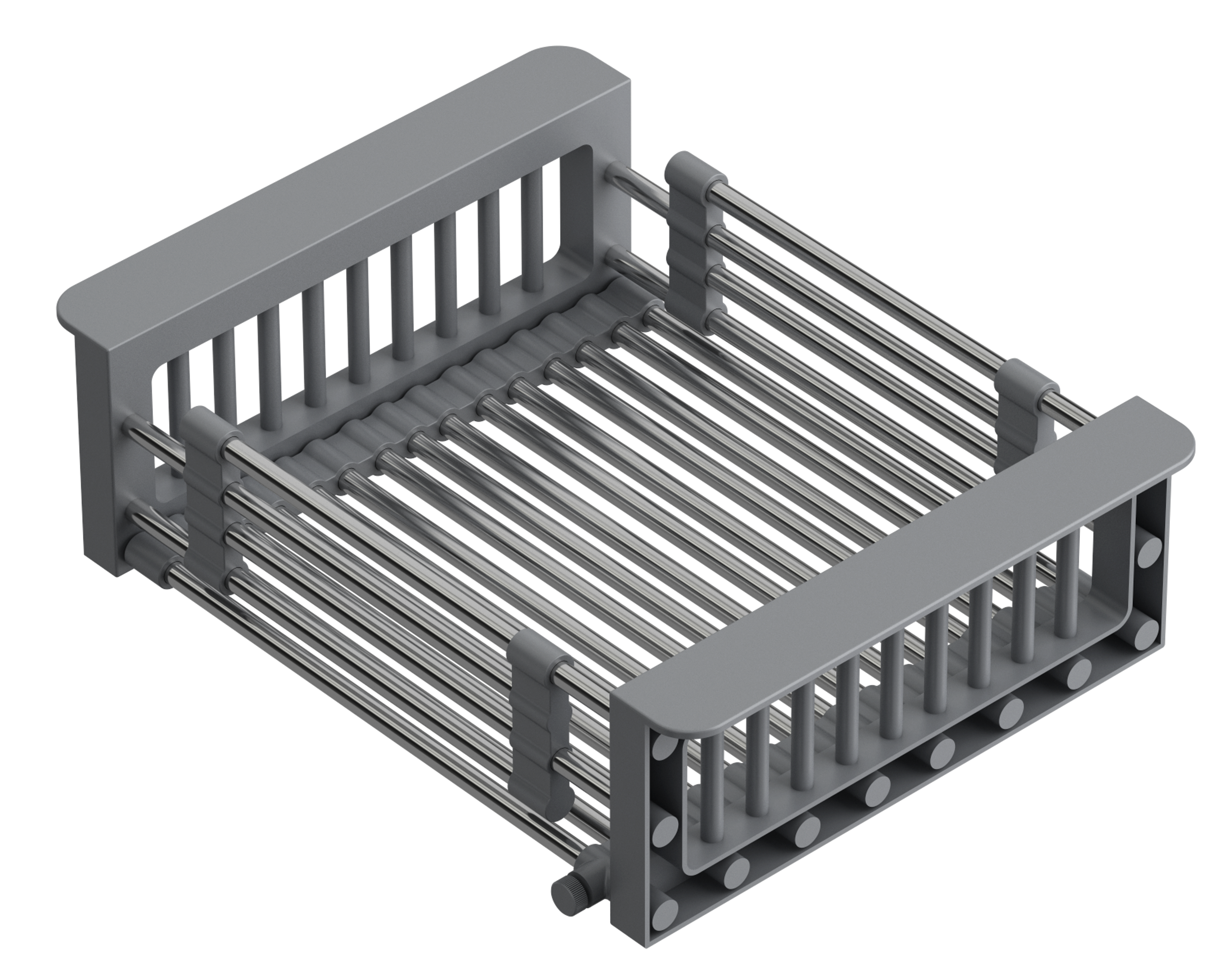 Ociekarka do zlewozmywaka rozsuwana 25 x 30 - 44 cm szara Quadron