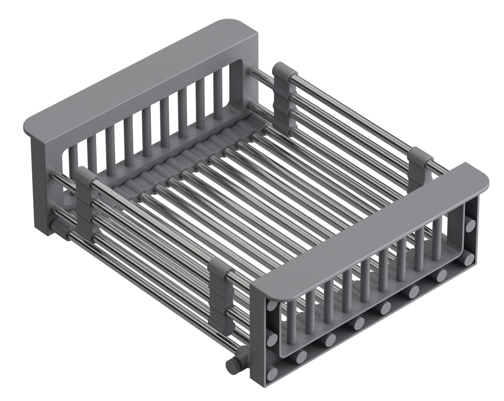 Ociekarka do zlewozmywaka rozsuwana 25 x 30 - 44 cm szara Quadron