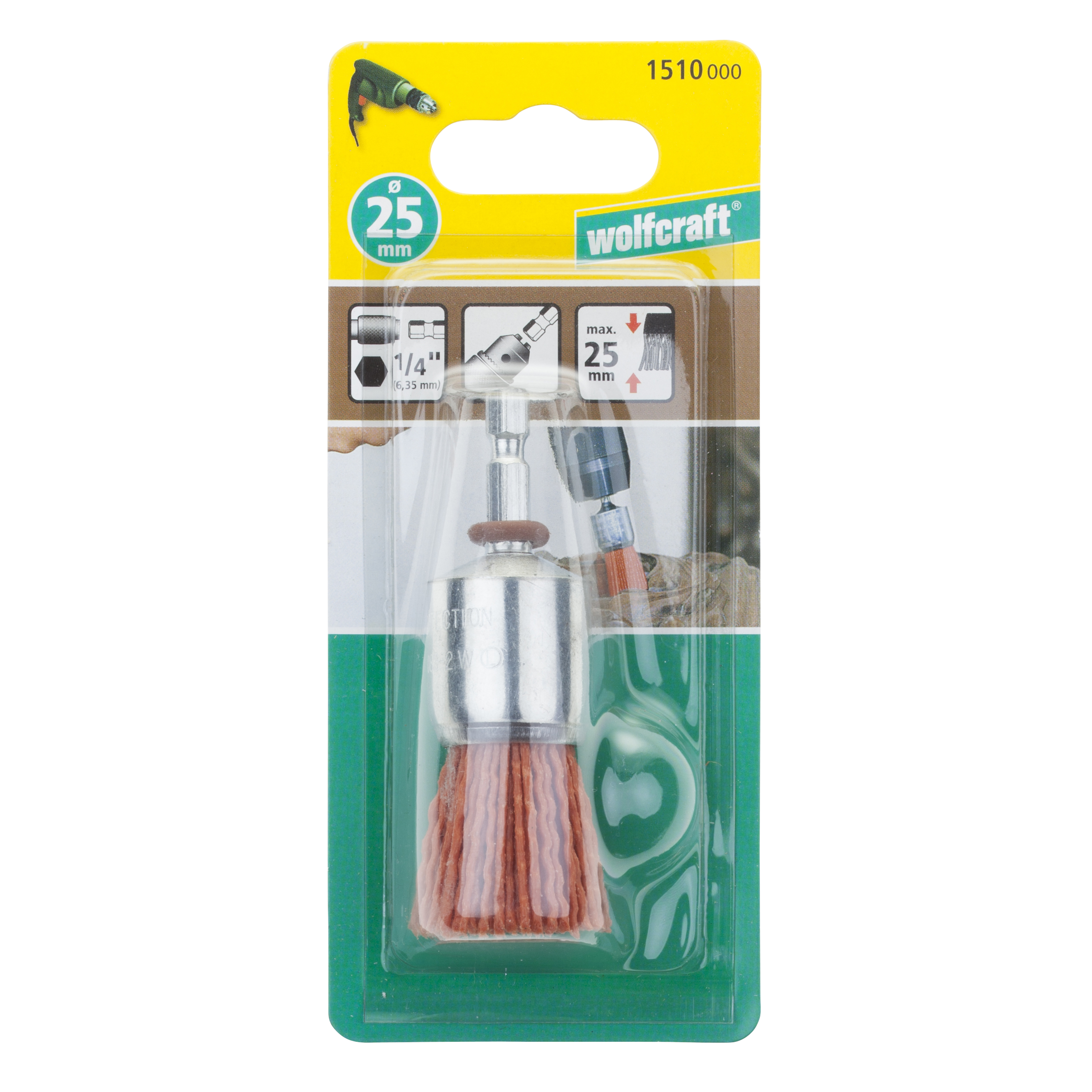 Szczotka do wiertarki 25 mm NYLON 1510000 WOLFCRAFT - 6