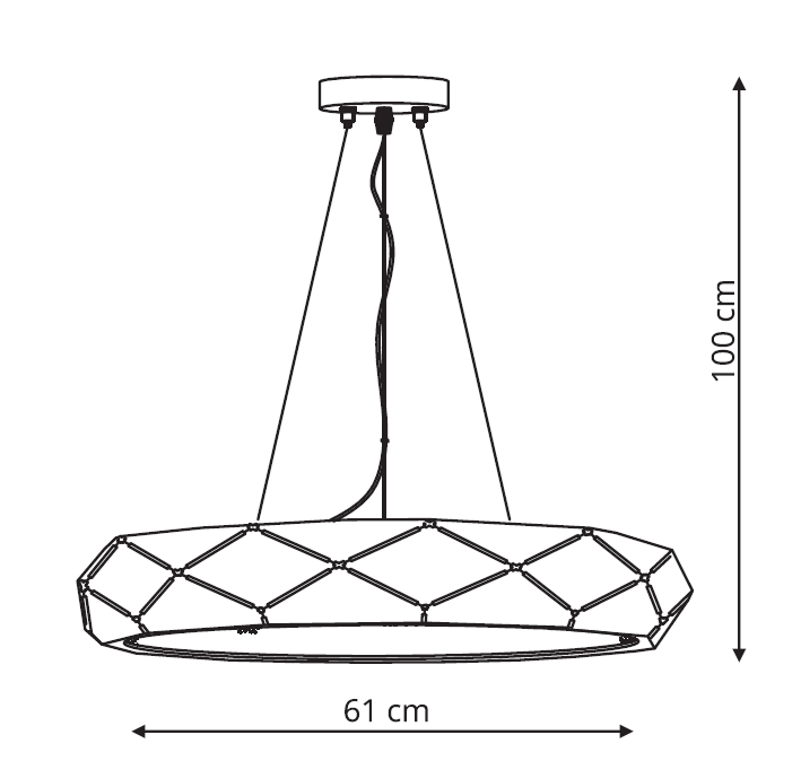 Lampa wisząca Reus biała 3240 lm LED Light Prestige - 5