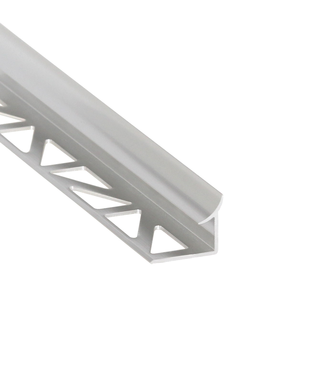 Profil do glazury wewnetrzny półokrągły aluminium 8 mm / 2.5 m Srebrny Standers
