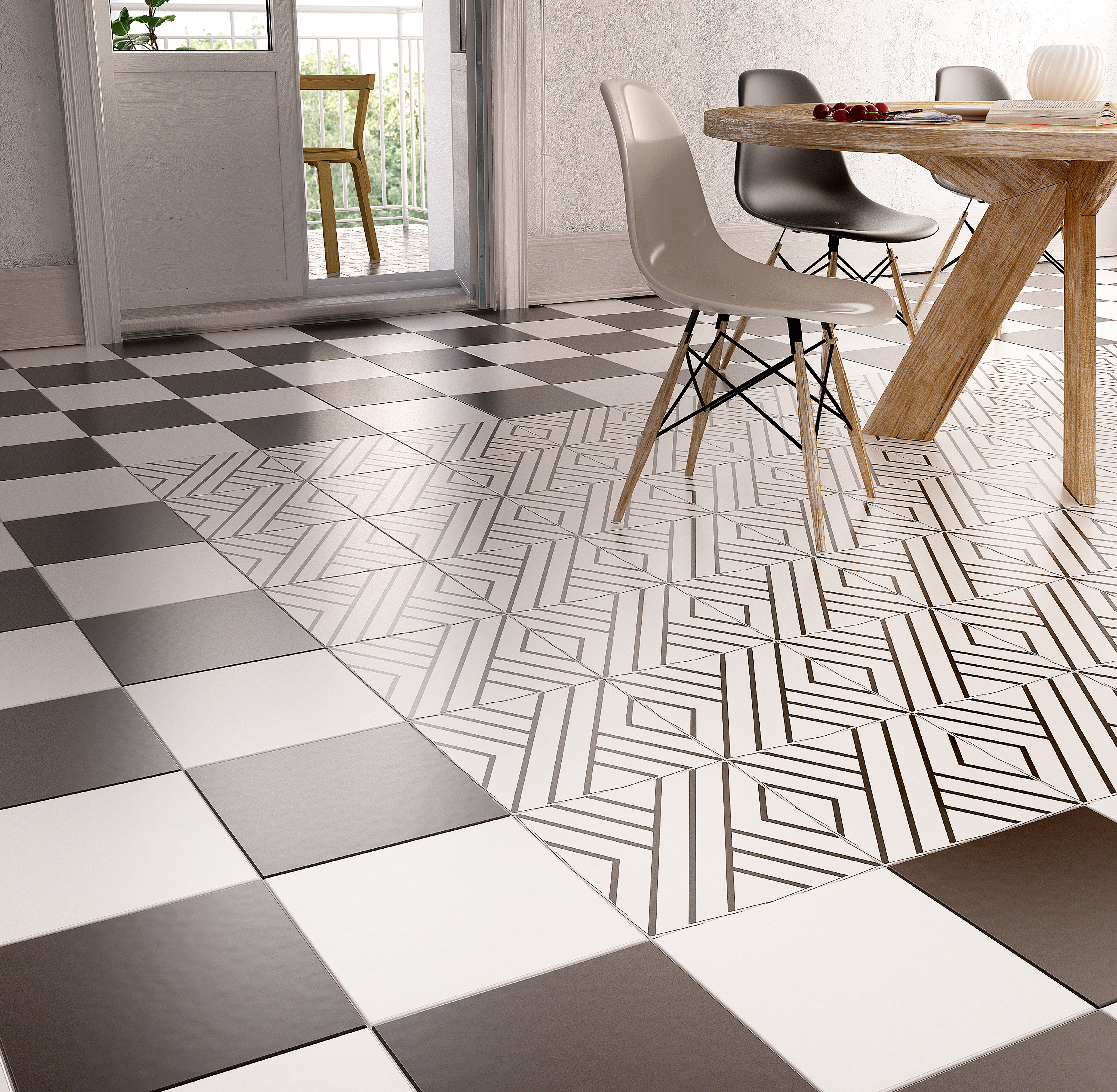 Gres szkliwiony Univero White 29.8x29.8 Cersanit - 5