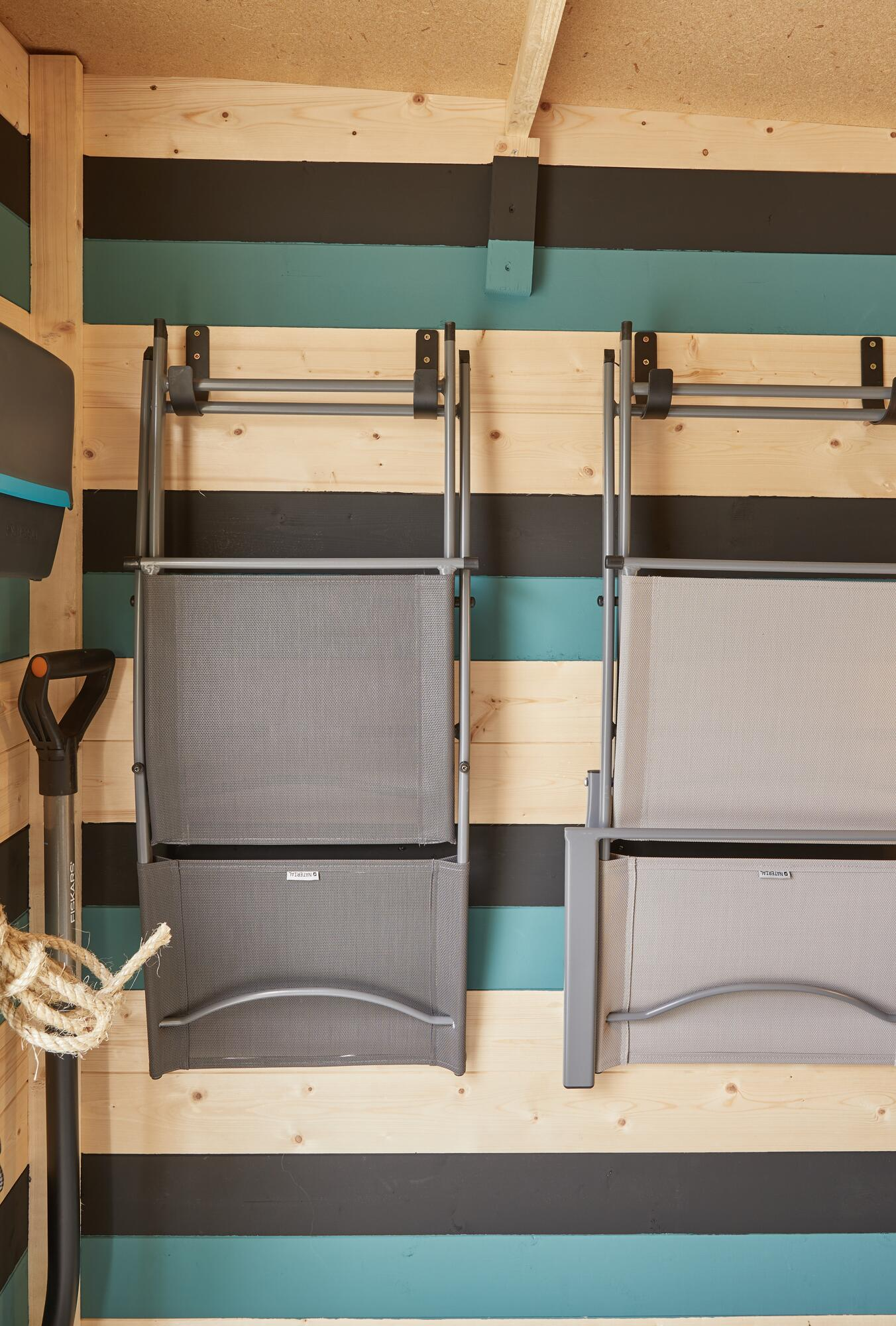 Silla de exterior de acero NATERIAL Emys gris - 6