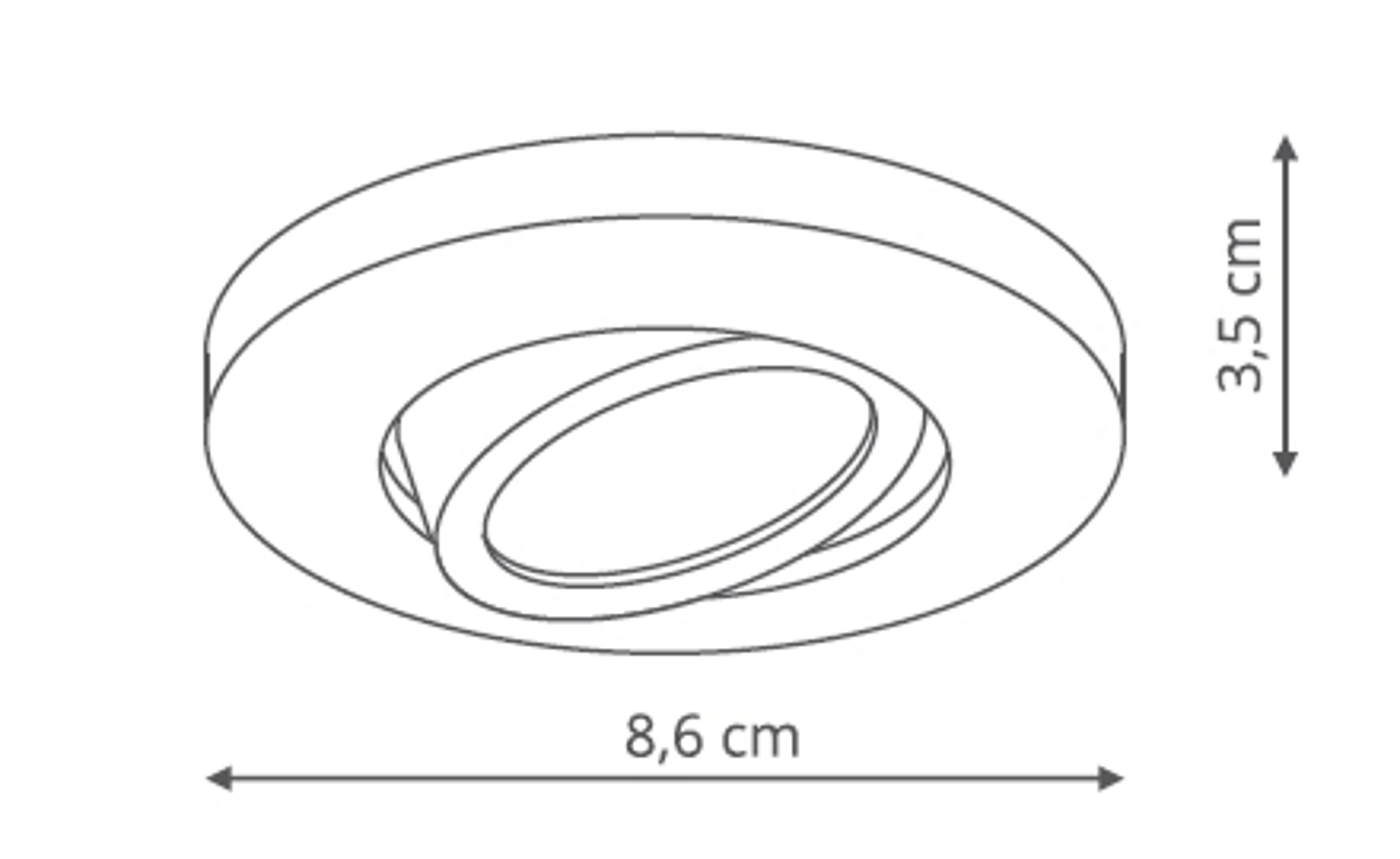 Oprawa stropowa oczko LAGOS ruchoma IP65 śr. 9.3 cm biała GU10 LIGHT PRESTIGE - 3
