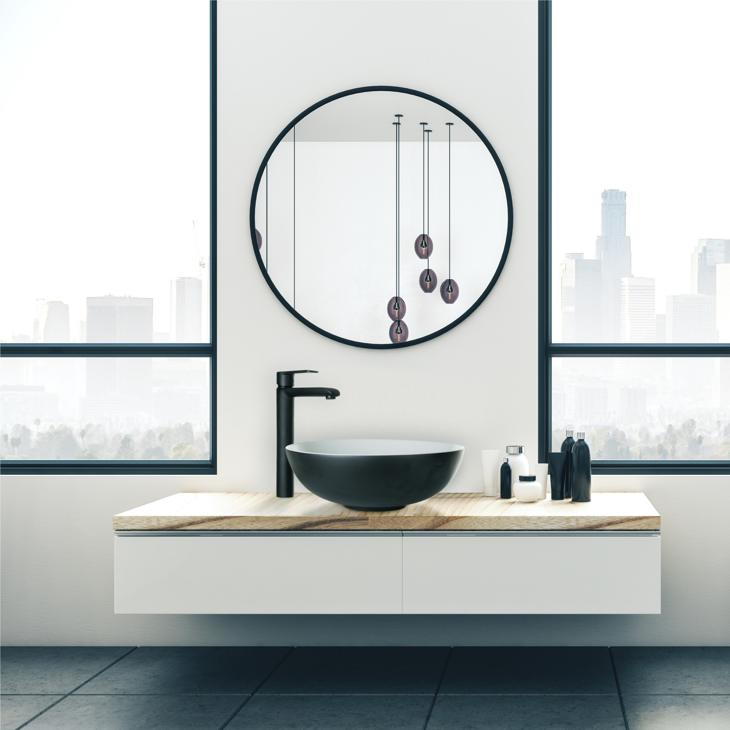 Umywalka ceramiczna nablatowa Dokos 40 Invena - 3