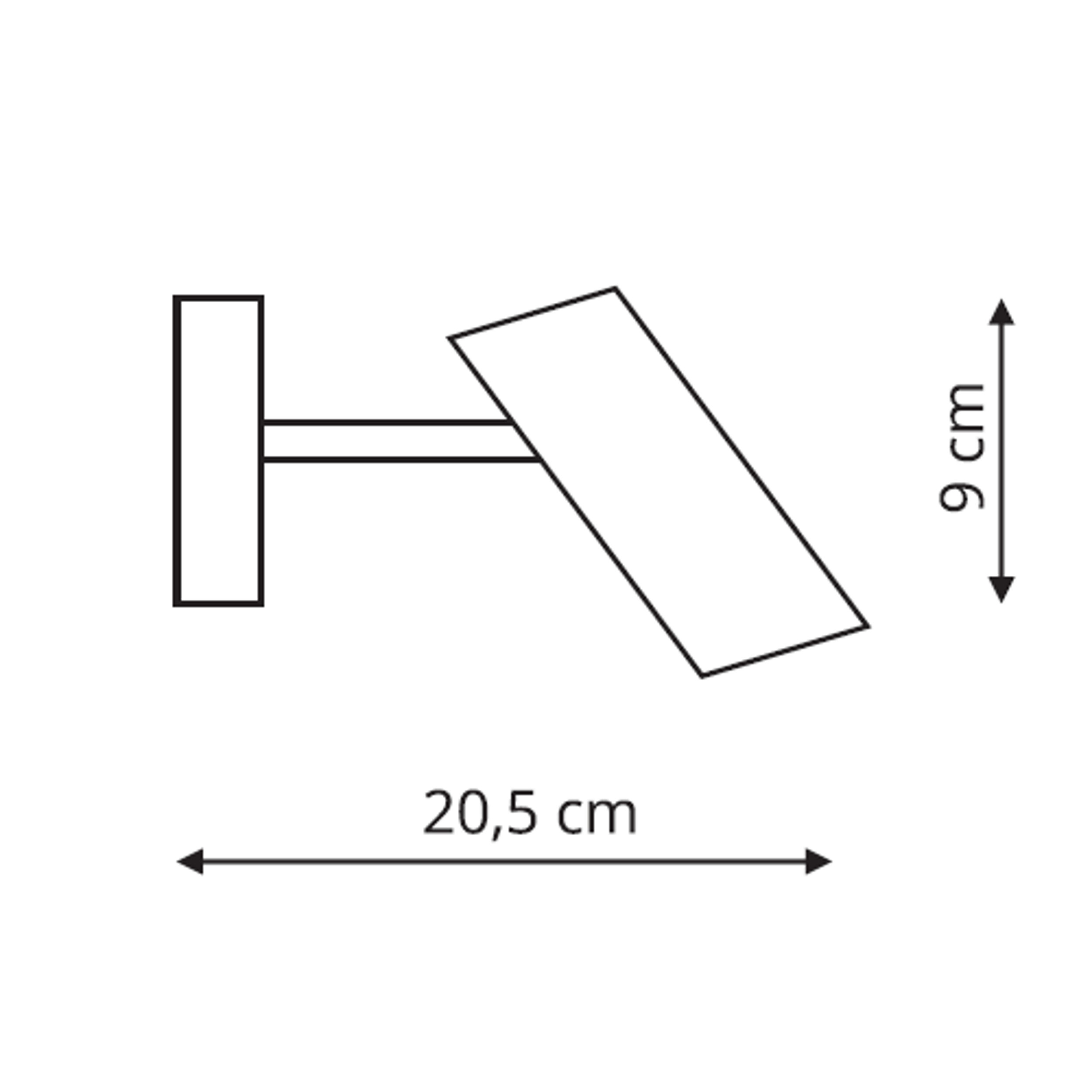 Aplique de pared negro GU10 1 luz de aluminio Futuro IP20 - 2