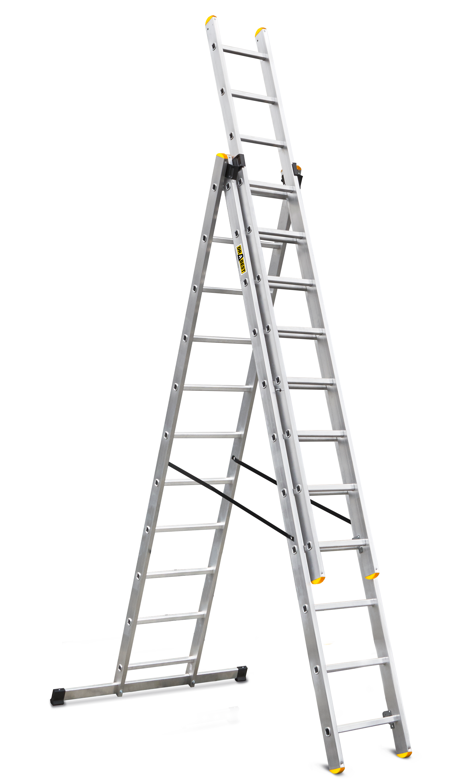 Drabina aluminiowa 3-cześciowa wielofunkcyjna Pro 3x11 Drabest