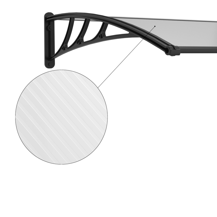 Marquesina de plástico y cubierta de policarbonato transparente
