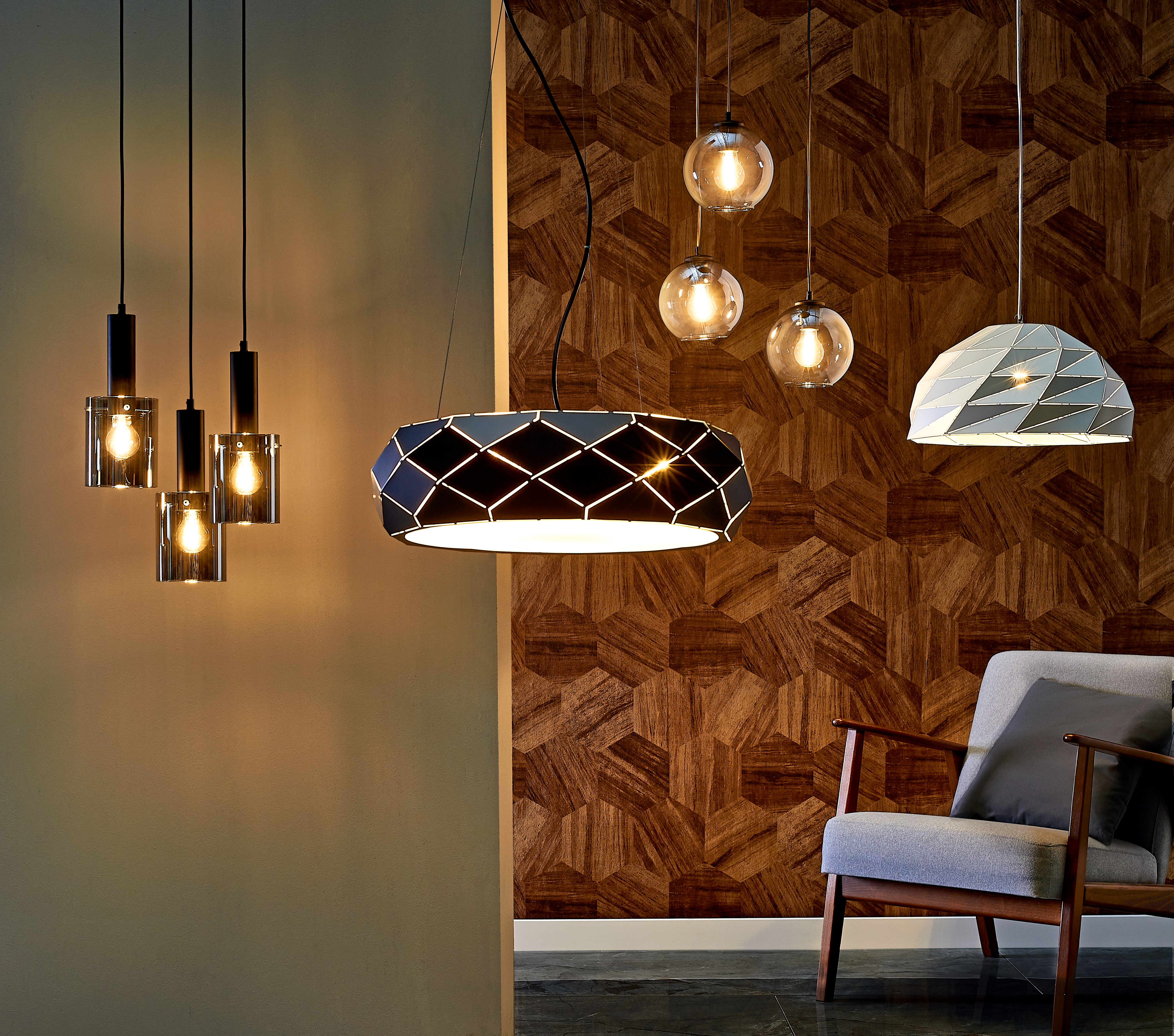 Lampa wisząca Sardo czarna E27 Italux - 7