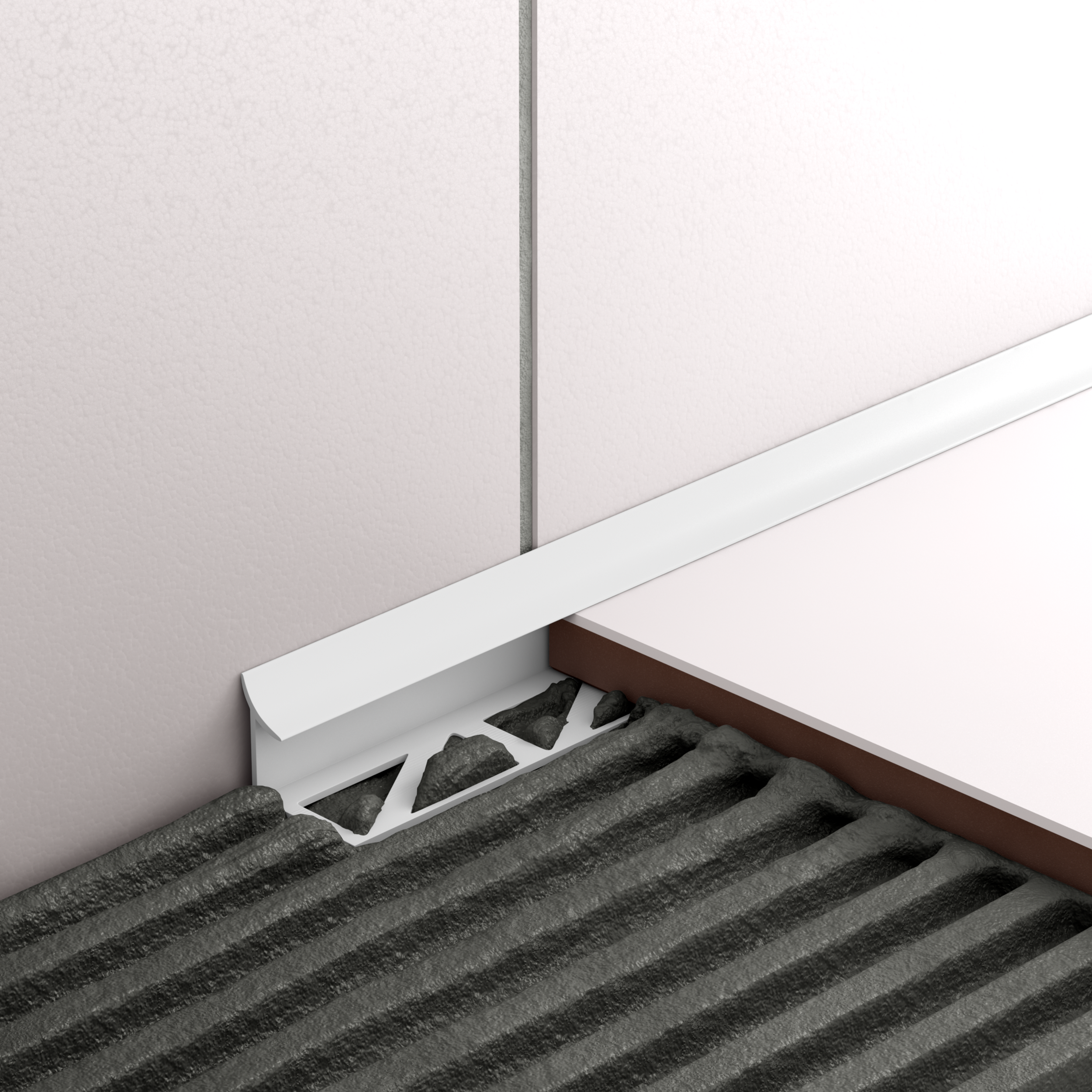 Profil do glazury wewnetrzny ćwiercwałek PVC 8 mm / 2.5 m Biały zimny Standers - 4