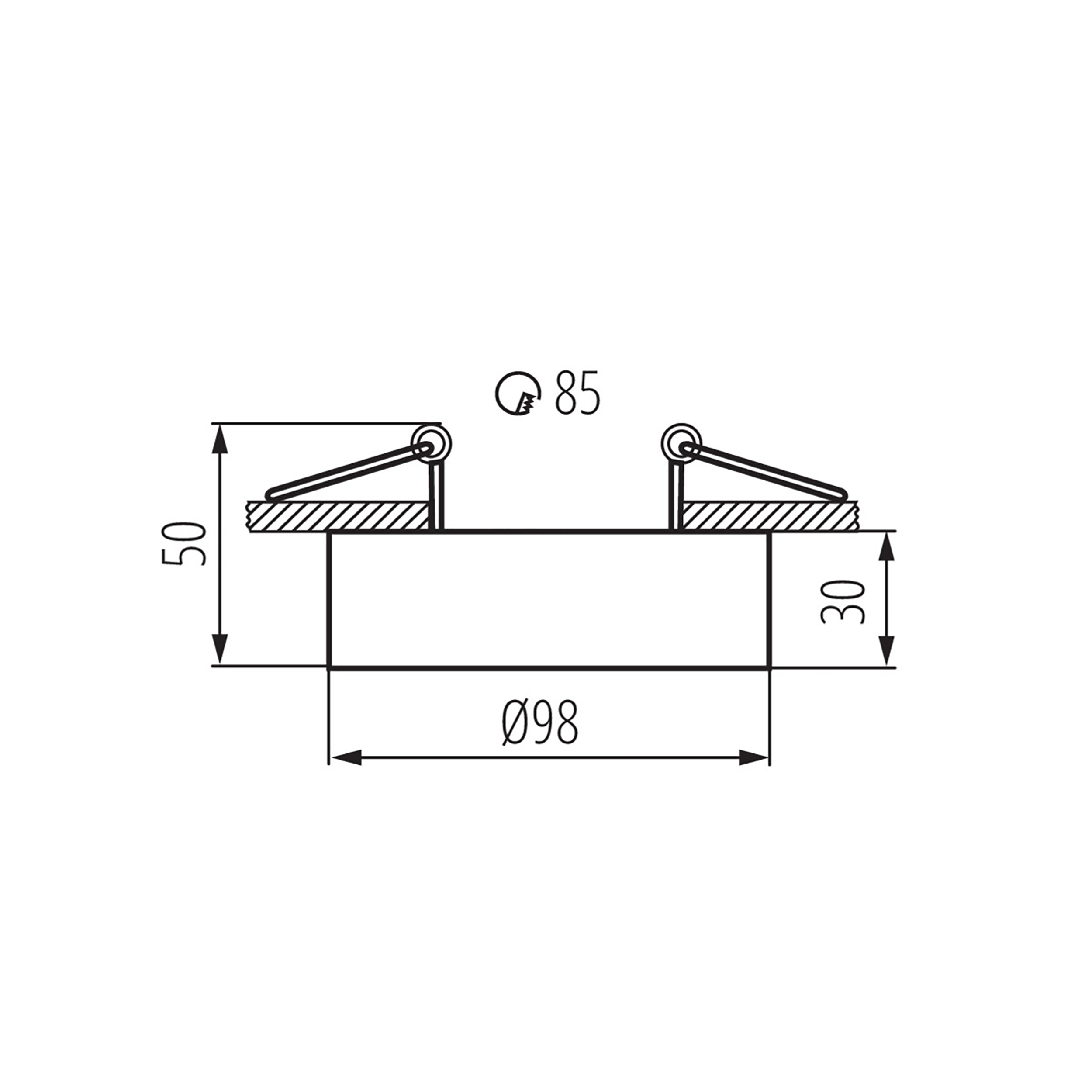 Oprawa stropowa MINI BORD DLP-50-W IP20 biała okrągła GU10 KANLUX - 3