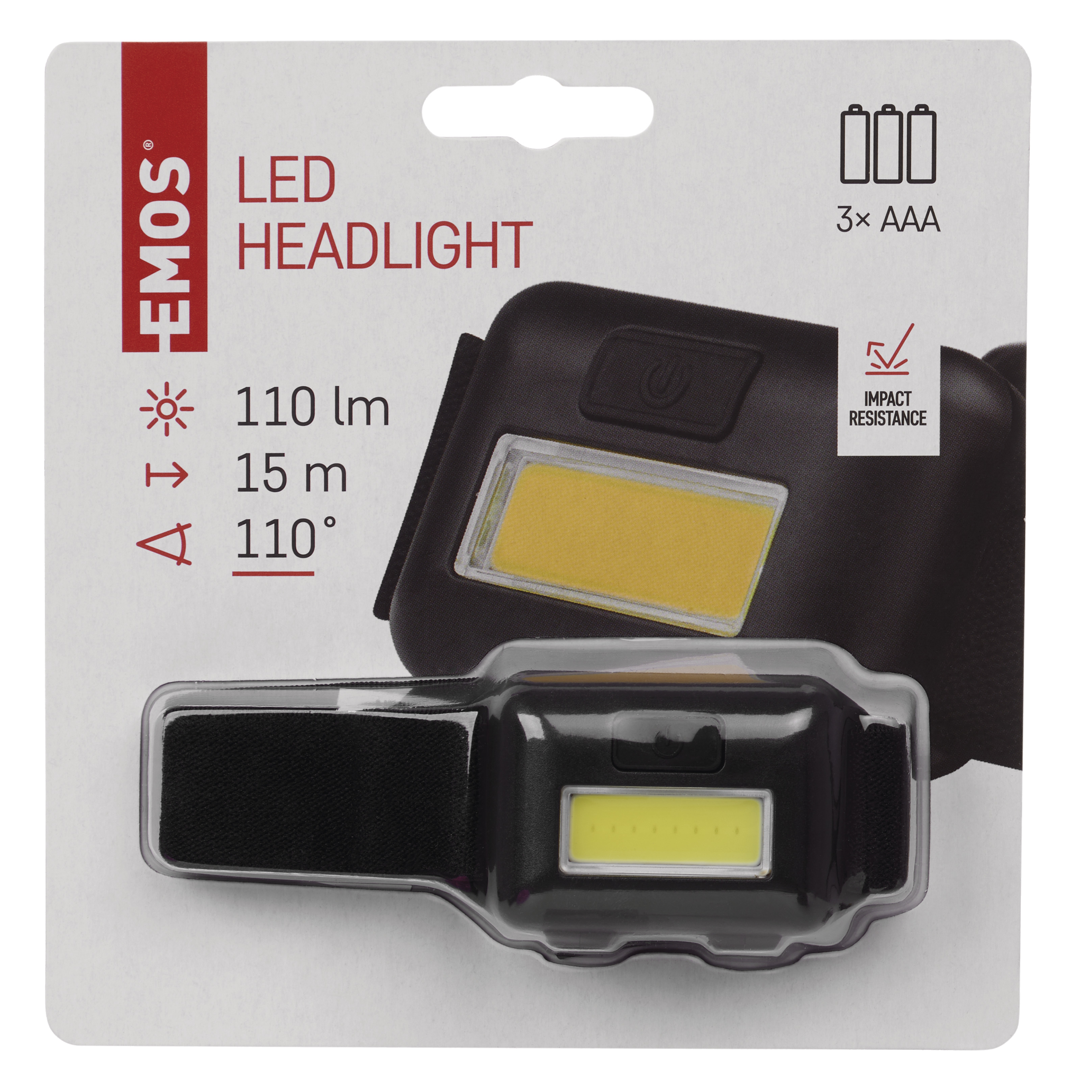 Latarka czołowa LED COB 1W 110lm 3 x AAA P3537 EMOS - 2
