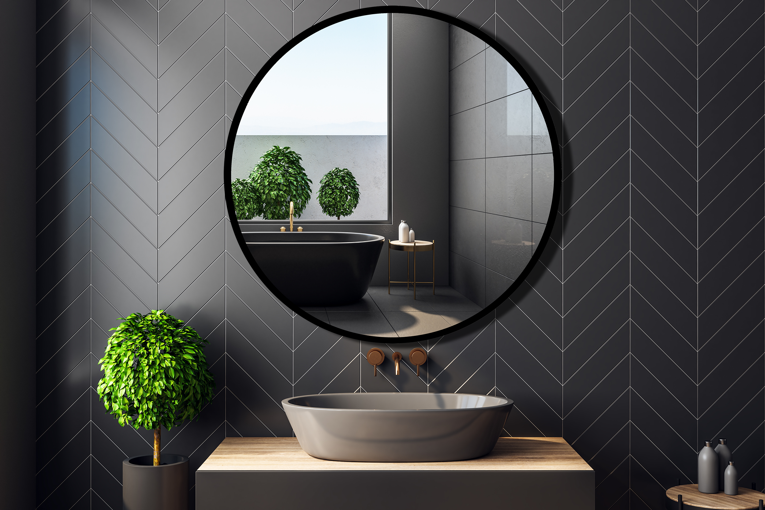 Lustro bez oświetlenia Rund 90 Venti - 4