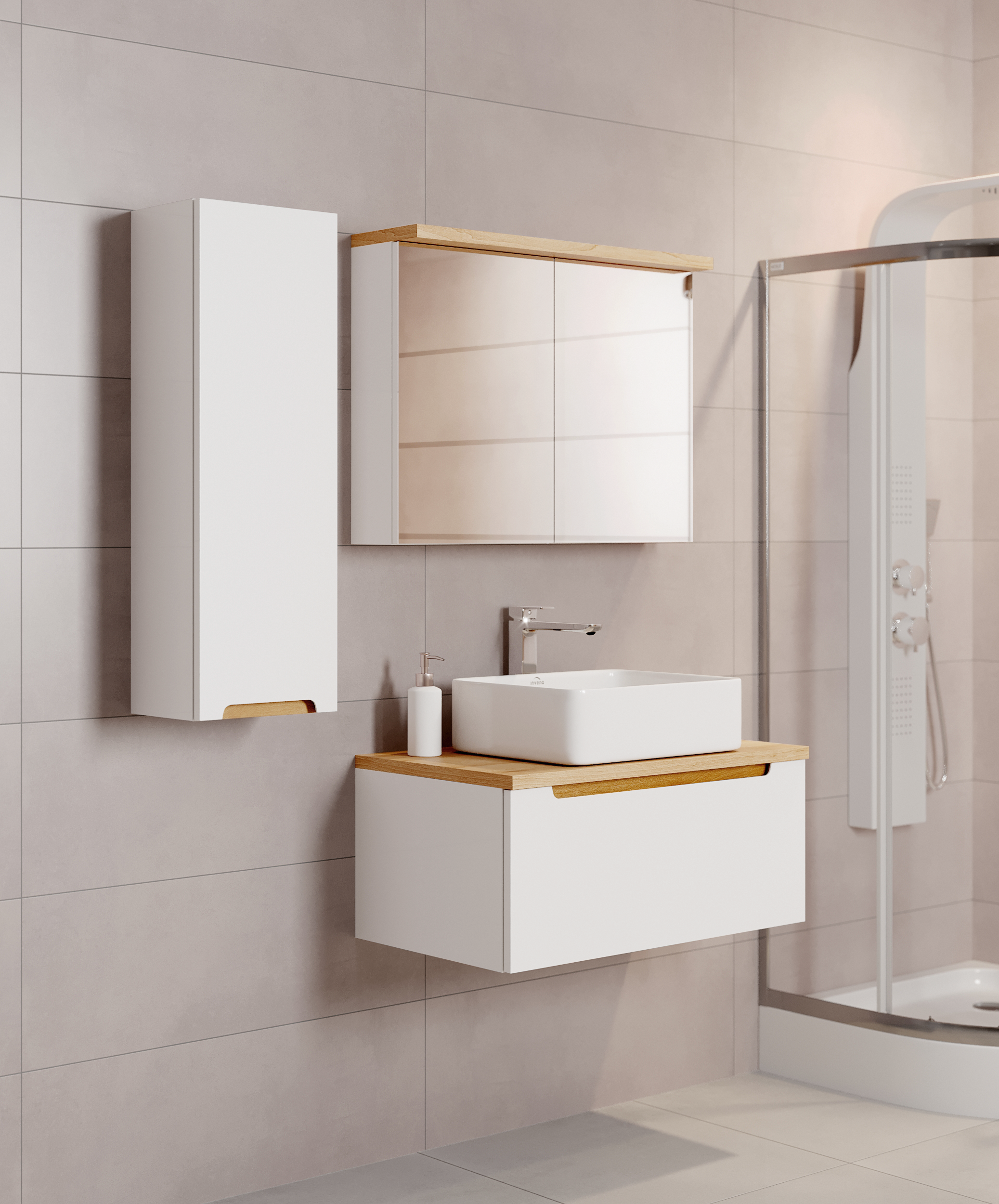 Umywalka ceramiczna nablatowa Nyks 48 x 37 Invena - 7