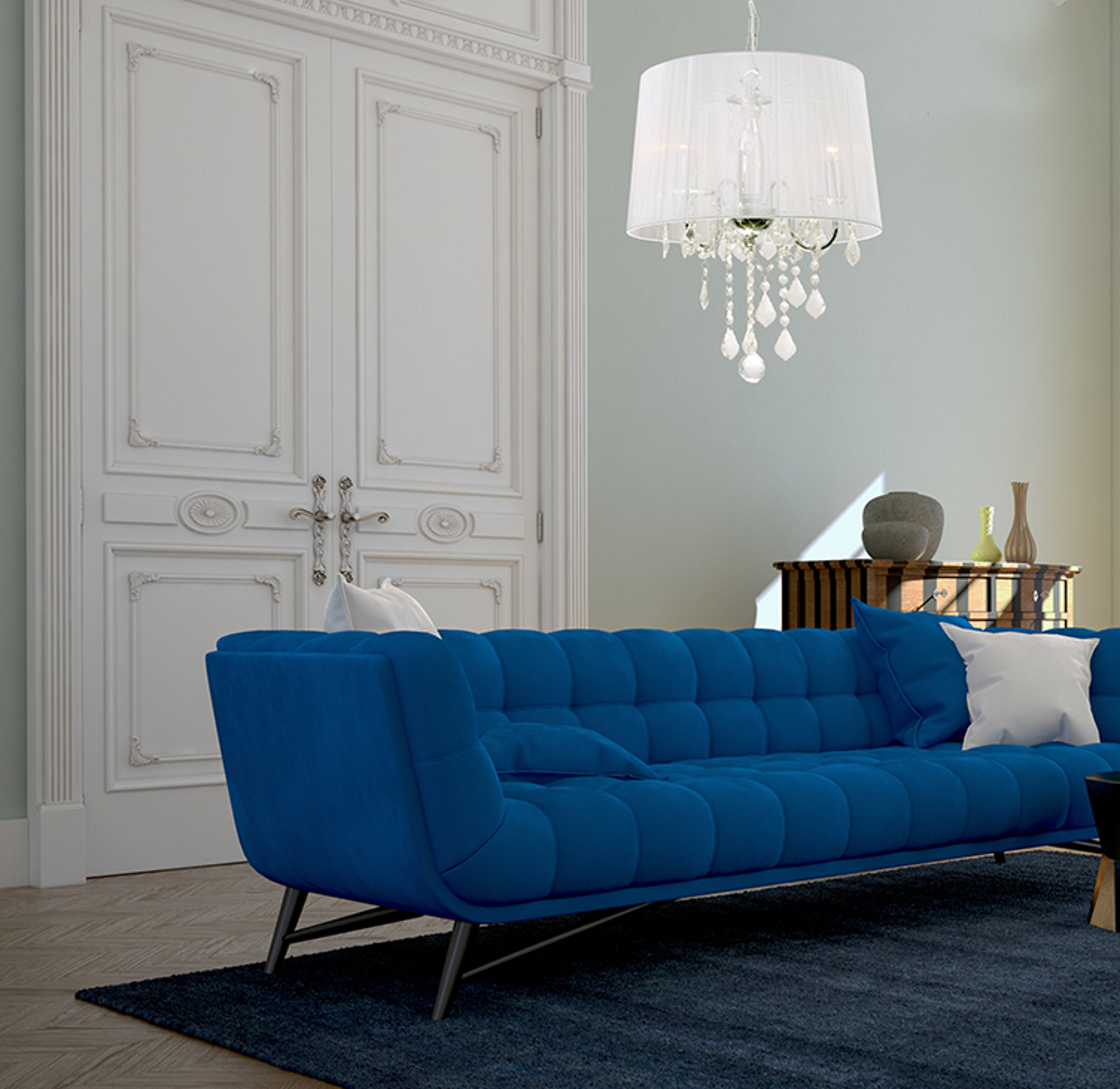 Lampa wisząca Mona srebrna E14 Light Prestige - 3