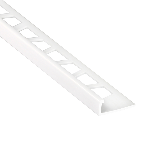 Profil do glazury PVC ozdobny 10 mm / 2.5 m Biały zimny Cezar